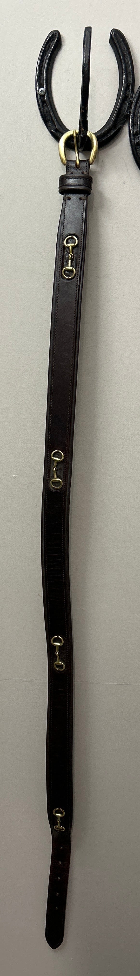 Leather Belt Decorative Bits Brown XL-Belt-Consignment-Evolution Equestrian Co.