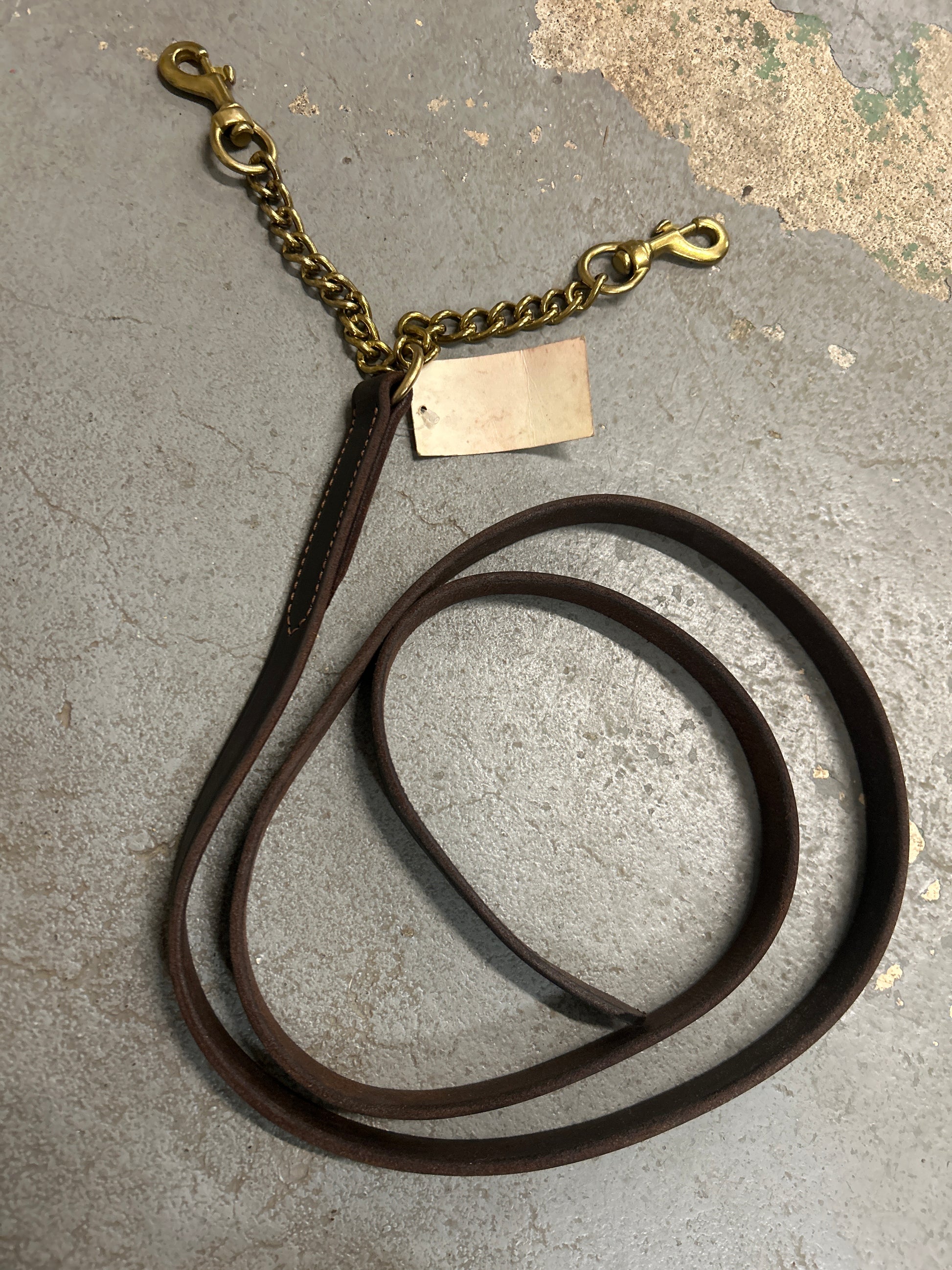 Leather Chain Newmarket Lead-Lead Rope-Evolution Equestrian Co.-Evolution Equestrian Co.
