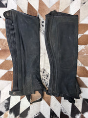Leather Half Chaps Black XL-Half Chaps-Consignment-Evolution Equestrian Co.
