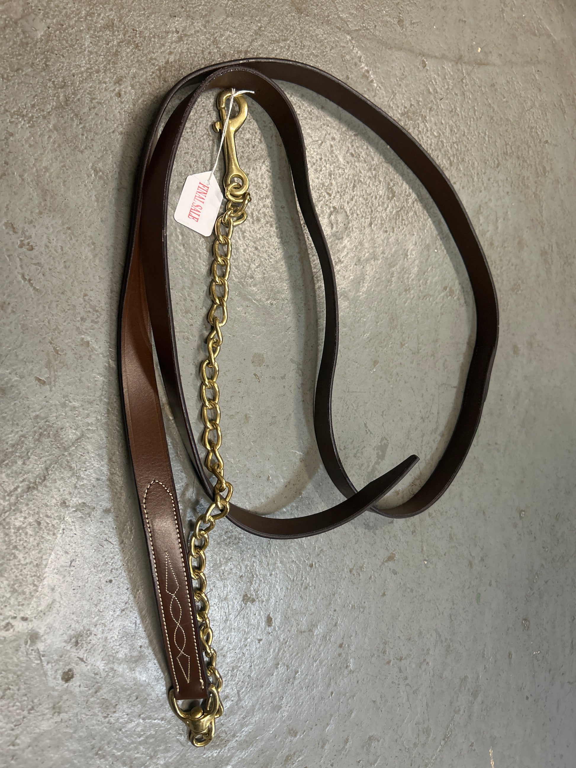 Leather Lead Chain-Lead Rope-Consignment-Evolution Equestrian Co.
