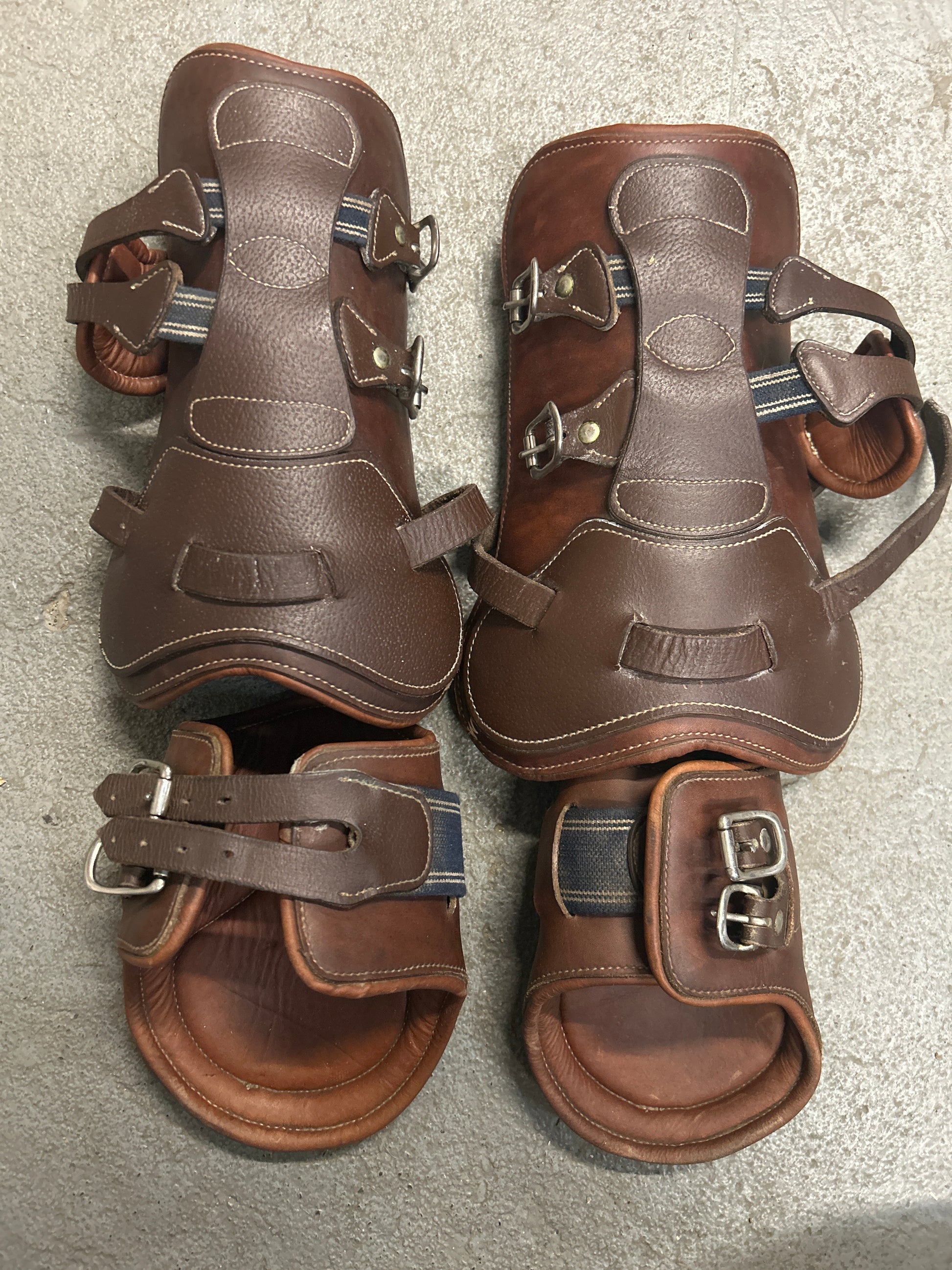 Leather Tendon Boots with Matching Hinds-Horse Boots-Consignment-Evolution Equestrian Co.
