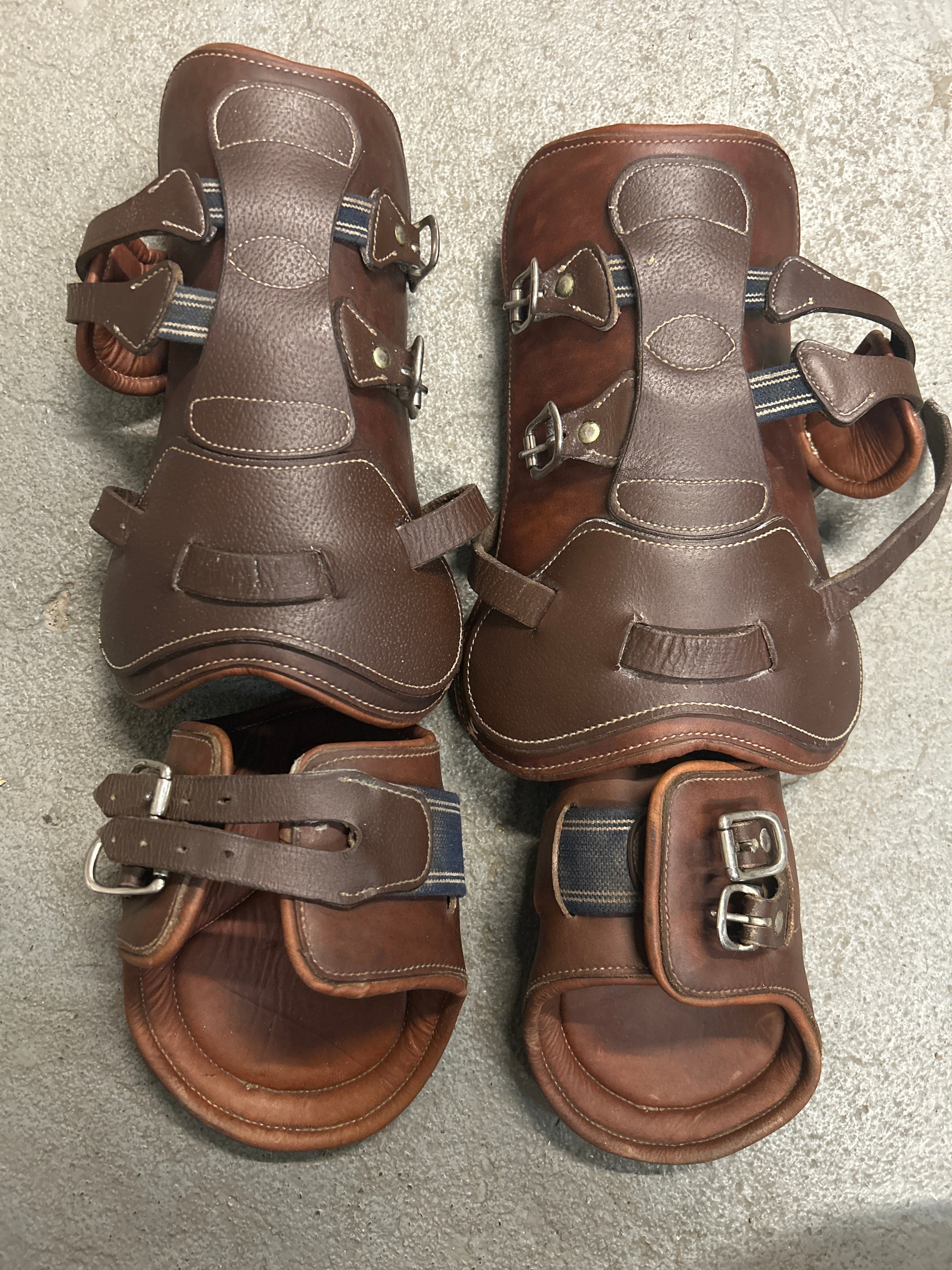 Leather Tendon Boots with Matching Hinds-Horse Boots-Consignment-Evolution Equestrian Co.