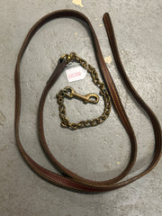 Leather and Brass Stud Chain-Lead Rope-Consignment-Evolution Equestrian Co.
