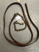 Load image into Gallery viewer, Leather and Brass Stud Chain-Lead Rope-Consignment-Evolution Equestrian Co.
