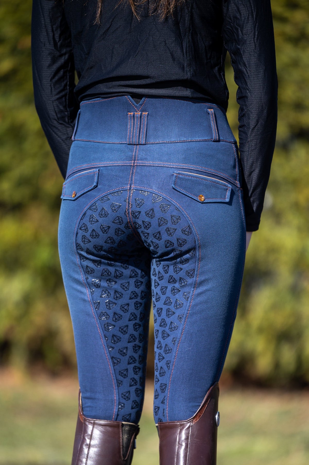 Leveza Dalhousie Demin Full Seat Breeches 28-Breeches-Consignment-Evolution Equestrian Co.
