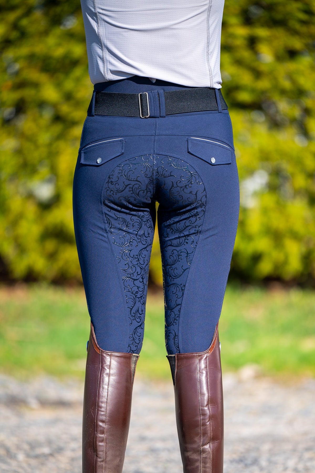 Leveza Dalhousie Full Seat Breeches Navy 28-Breeches-Consignment-Evolution Equestrian Co.