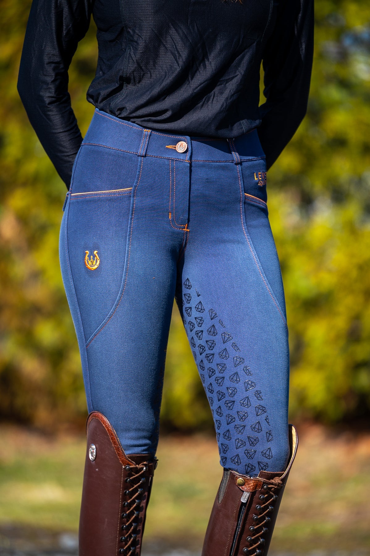 Leveza Demin Breeches 26-Breeches-Consignment-Evolution Equestrian Co.