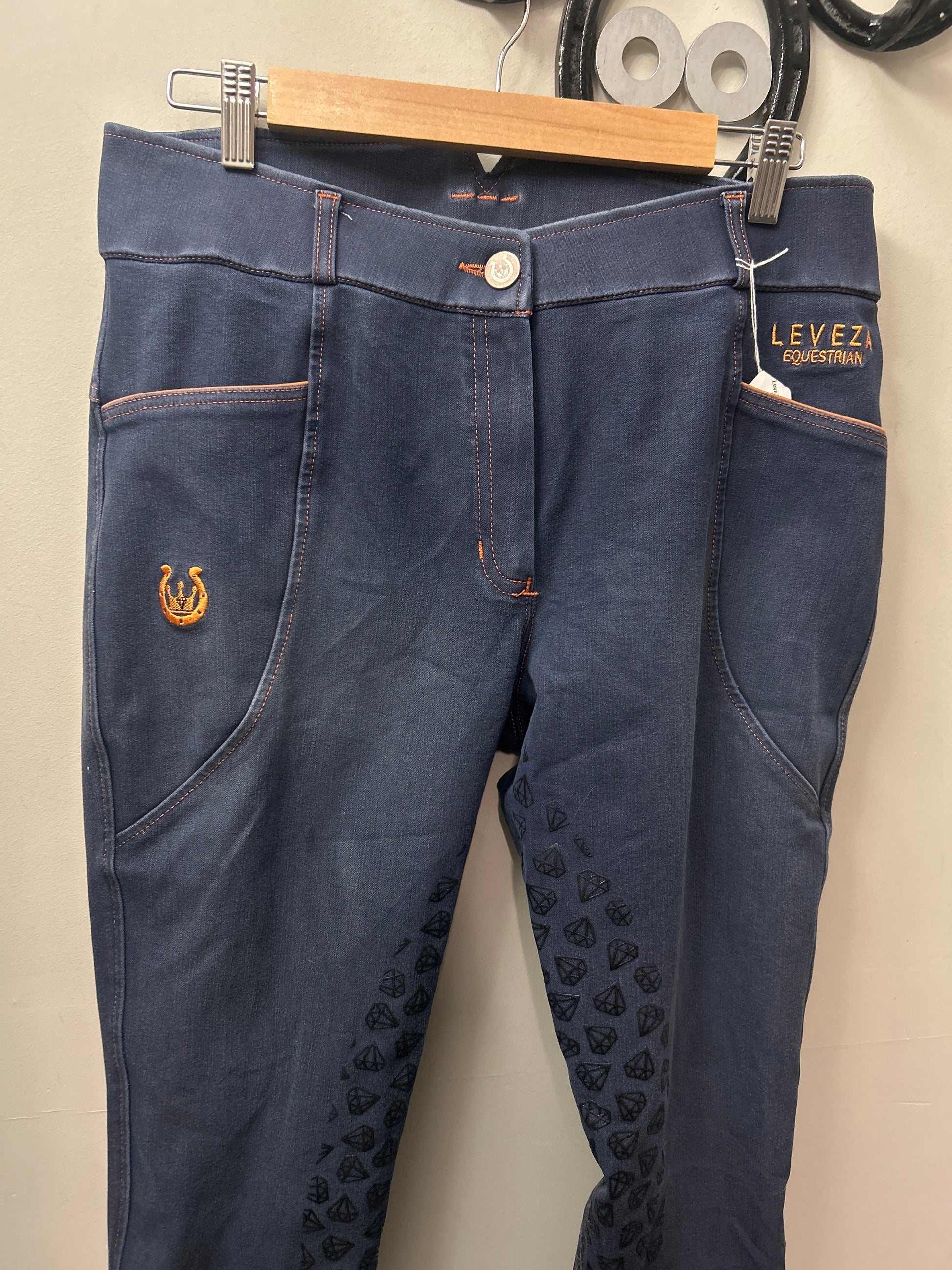 Leveza Demin Breeches 34-Breeches-Consignment-Evolution Equestrian Co.