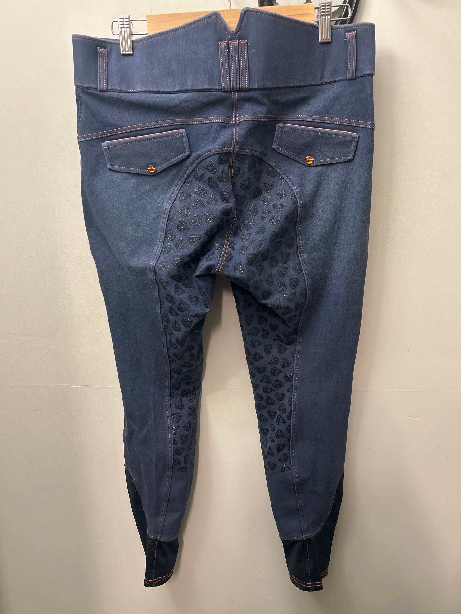 Leveza Demin Breeches 34-Breeches-Consignment-Evolution Equestrian Co.