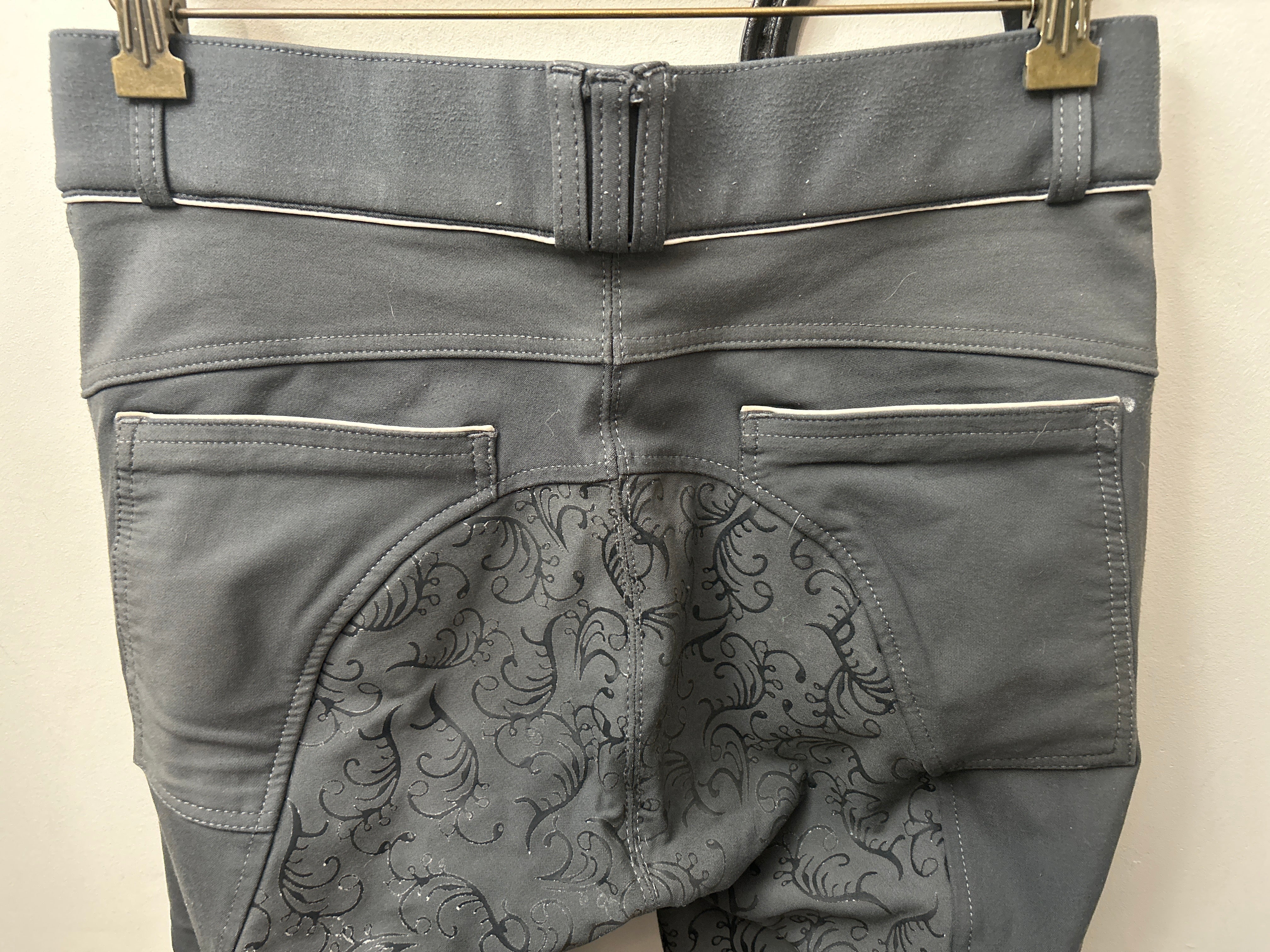 Leveza Grey Full Seat Breeches 30-Breeches-Consignment-Evolution Equestrian Co.