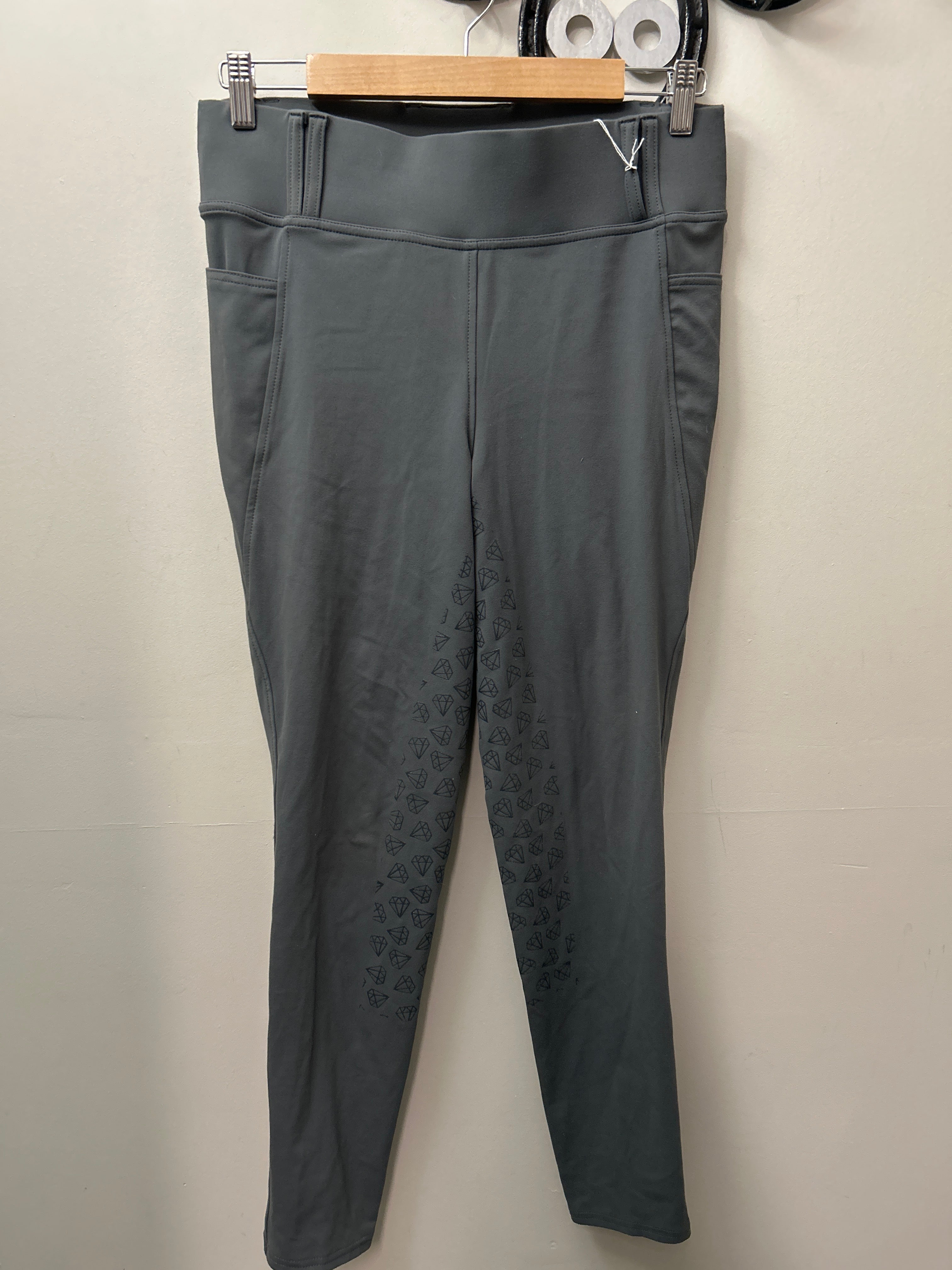 Leveza Grey Full Seat Riding Tights XL-Breeches-Consignment-Evolution Equestrian Co.
