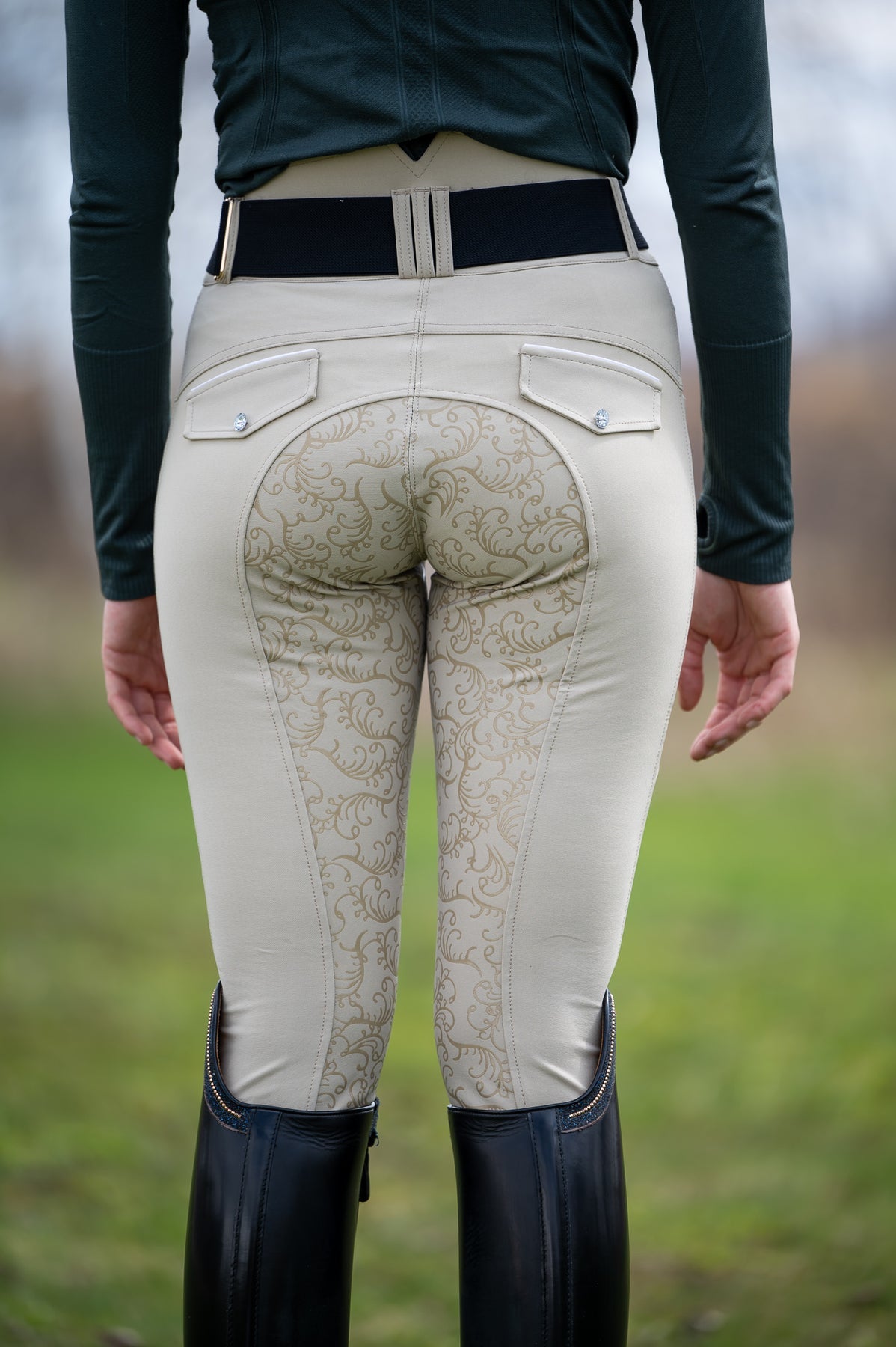 Leveza Tan Full Seat Breeches 38-Breeches-Consignment-Evolution Equestrian Co.