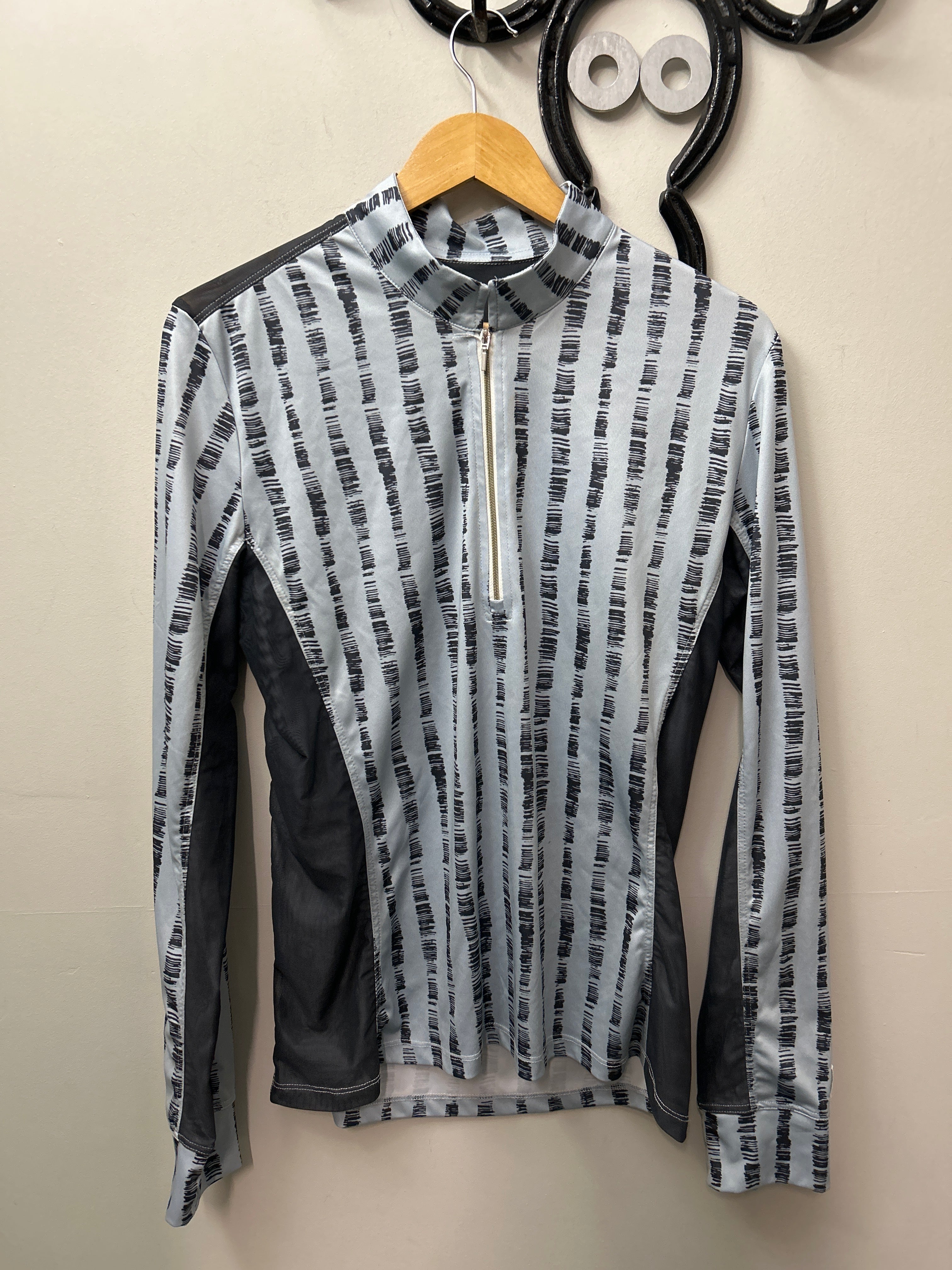 Light Blue and Grey Sun Shirt XLarge-Riding Shirts-Consignment-Evolution Equestrian Co.