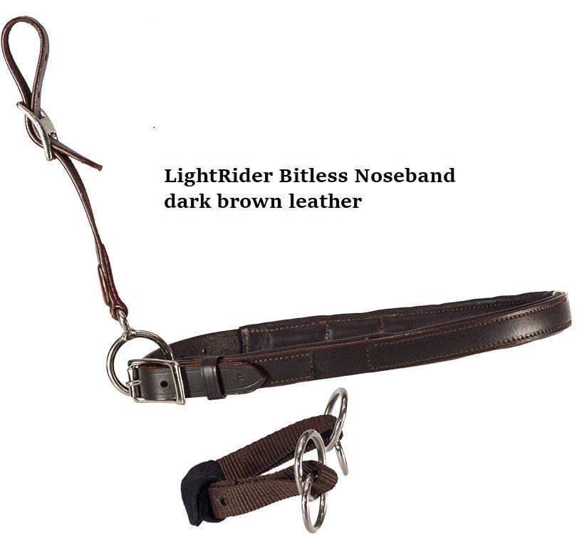 Lightrider Leather Bitless Noseband Brown Cob-Bitless Bridle-Consignment-Evolution Equestrian Co.