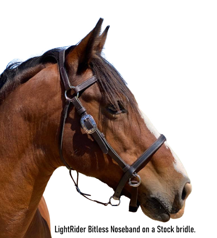 Lightrider Leather Bitless Noseband Brown Cob
