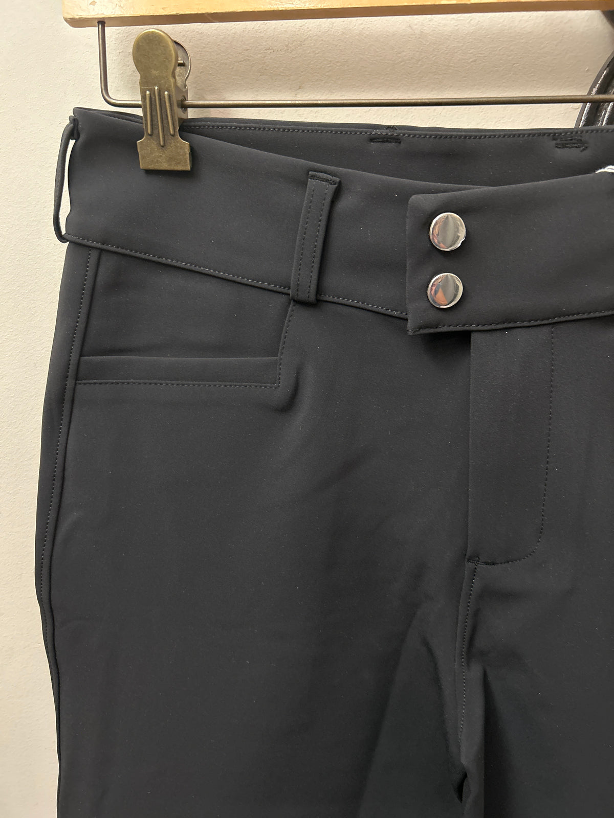 Liv Equestrian Maxim Black Knee Patch Breeches Medium-Breeches-Consignment-Evolution Equestrian Co.