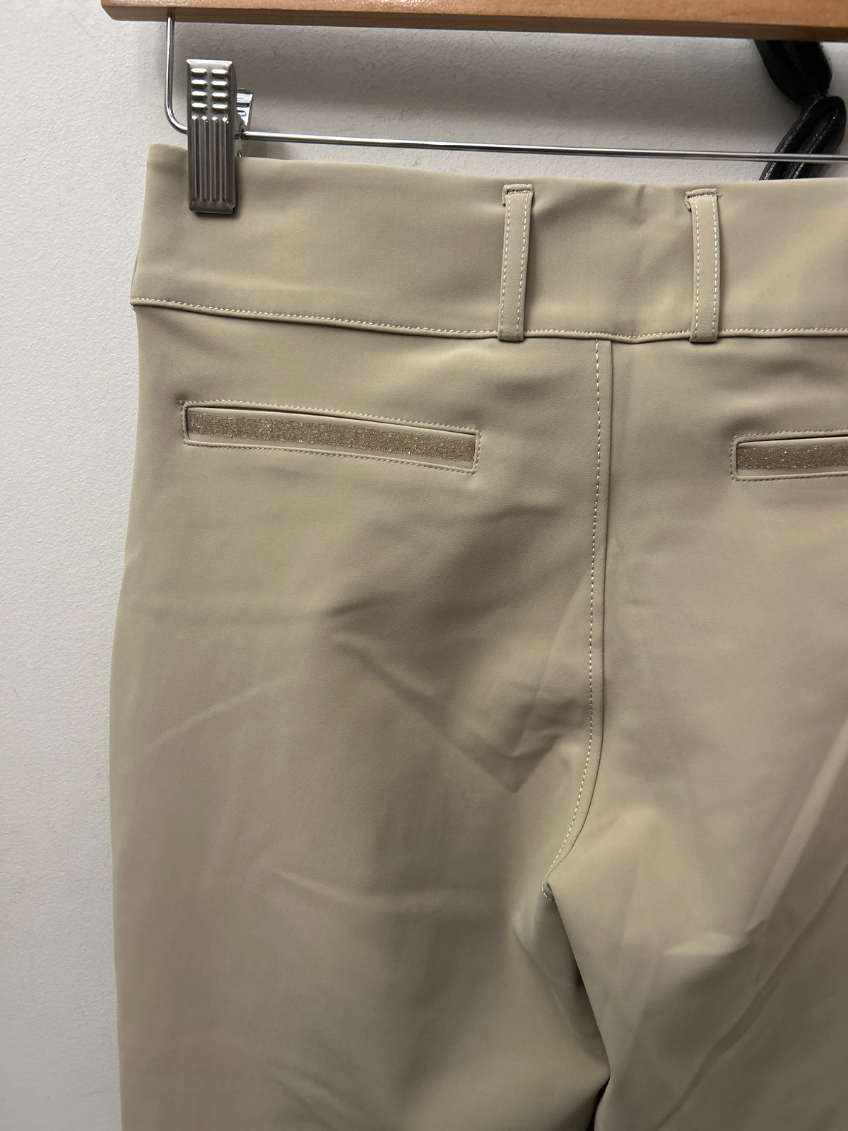 Liv Equestrian Maxim Tan Knee Patch Breeches Medium-Breeches-Consignment-Evolution Equestrian Co.