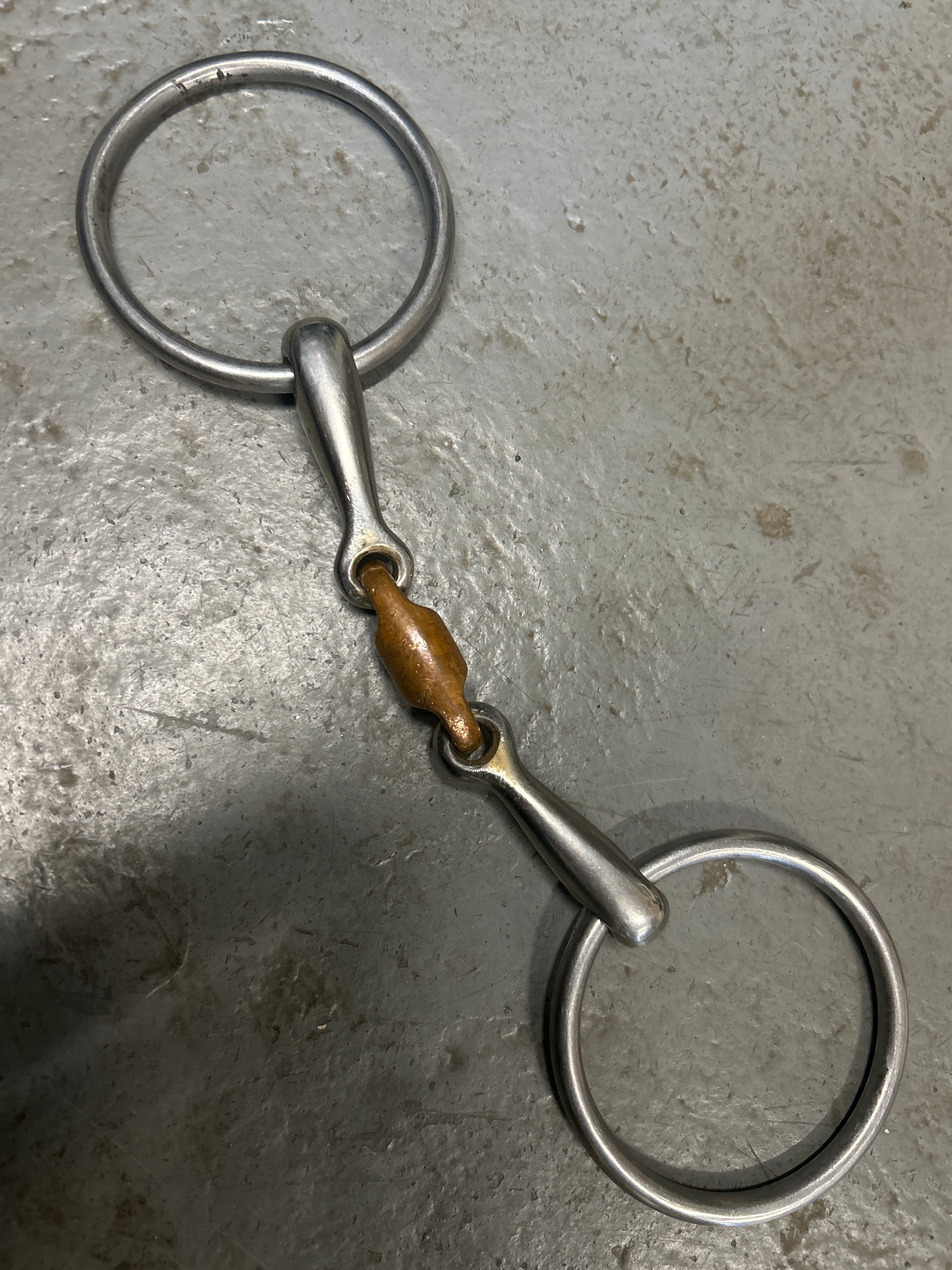 Loose Ring Snaffle with Copper Lozenge 4.5"-Bit-Consignment-Evolution Equestrian Co.