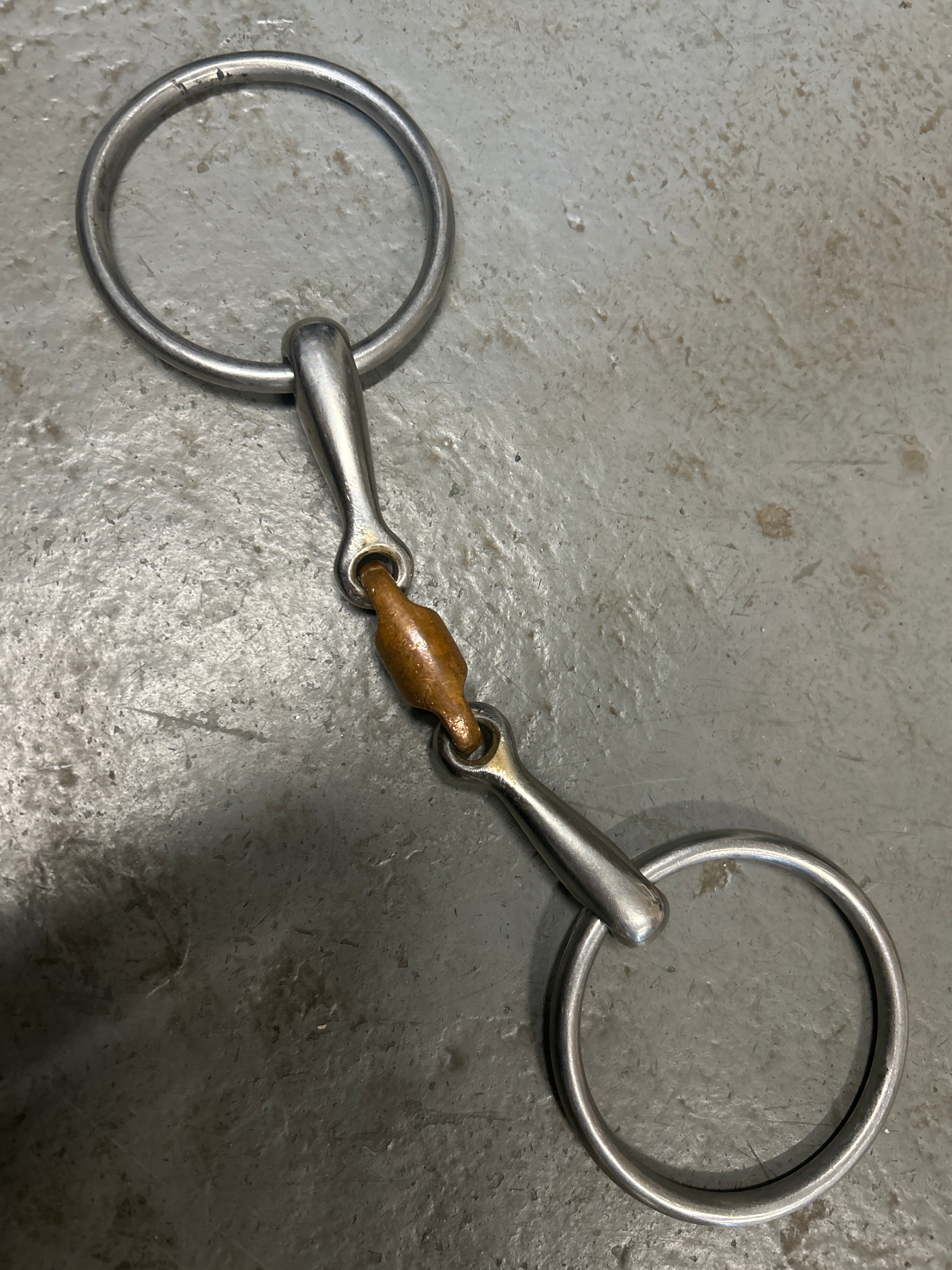 Loose Ring Snaffle with Copper Lozenge 4.5"-Bit-Consignment-Evolution Equestrian Co.