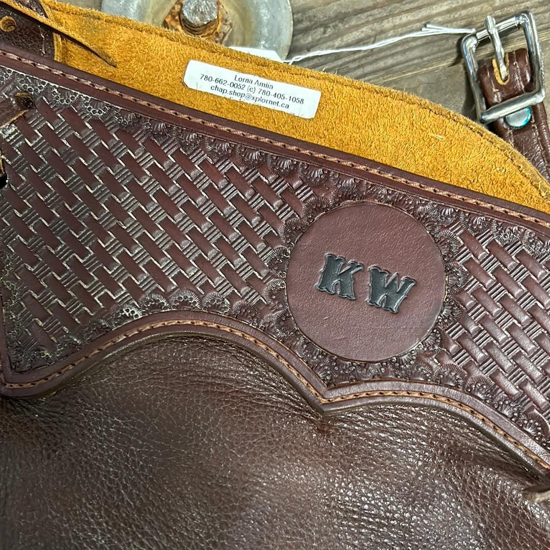 Lorna Amlin Custom Leather Chaps-Chaps-Consignment-Evolution Equestrian Co.