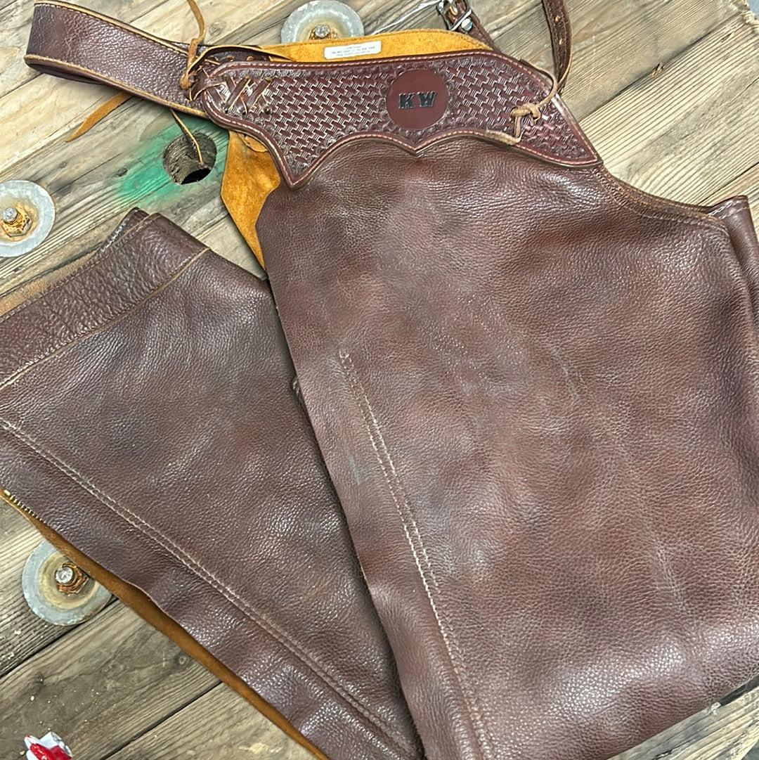 Lorna Amlin Custom Leather Chaps-Chaps-Consignment-Evolution Equestrian Co.