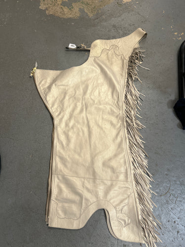 Lynn Saunders Cream Western Chaps-Chaps-Consignment-Evolution Equestrian Co.