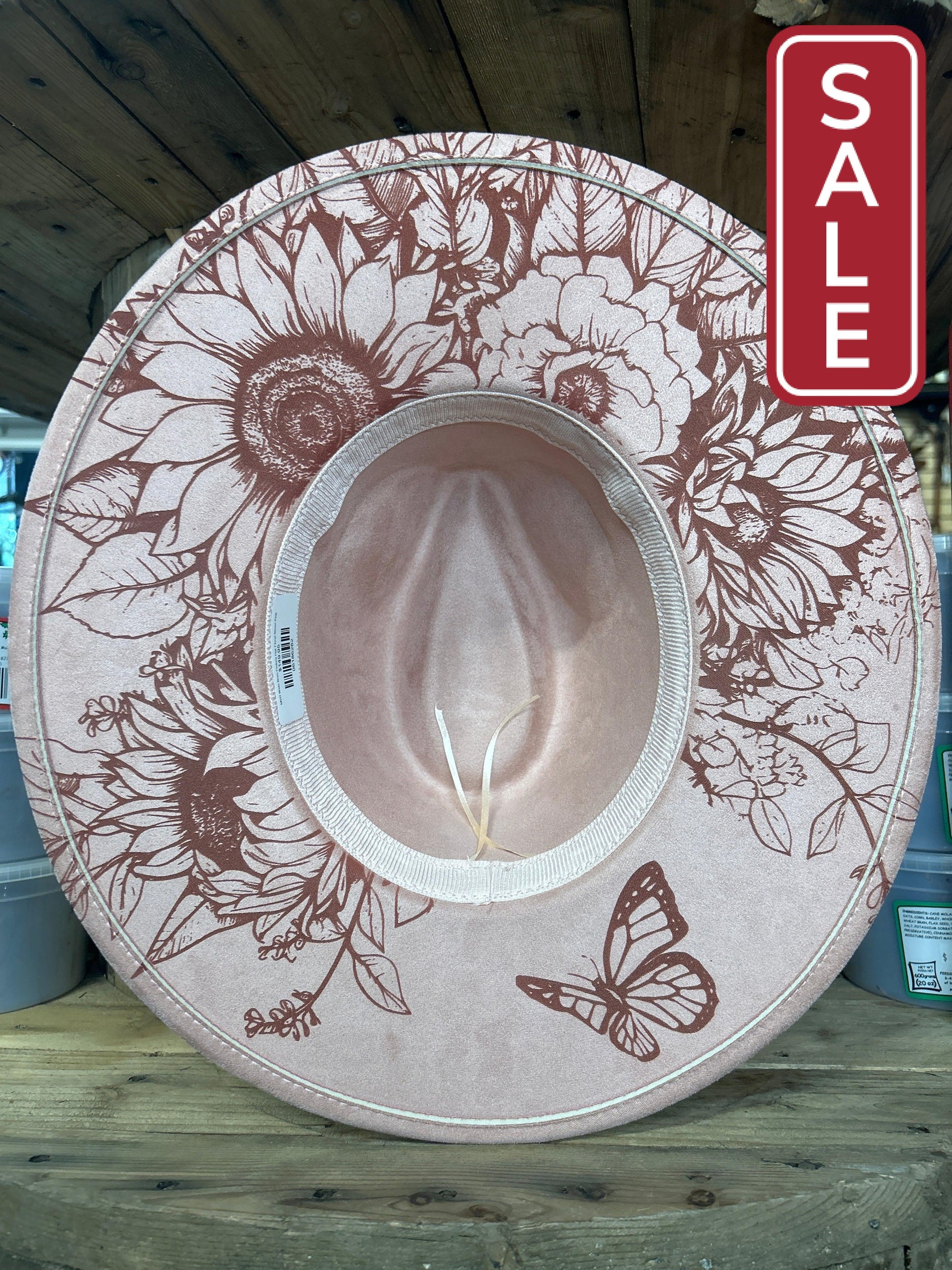 MVR Wide Brim Fedora Hat Floral Steed Pink-Hats-Mountain View Ranch Design-Evolution Equestrian Co.