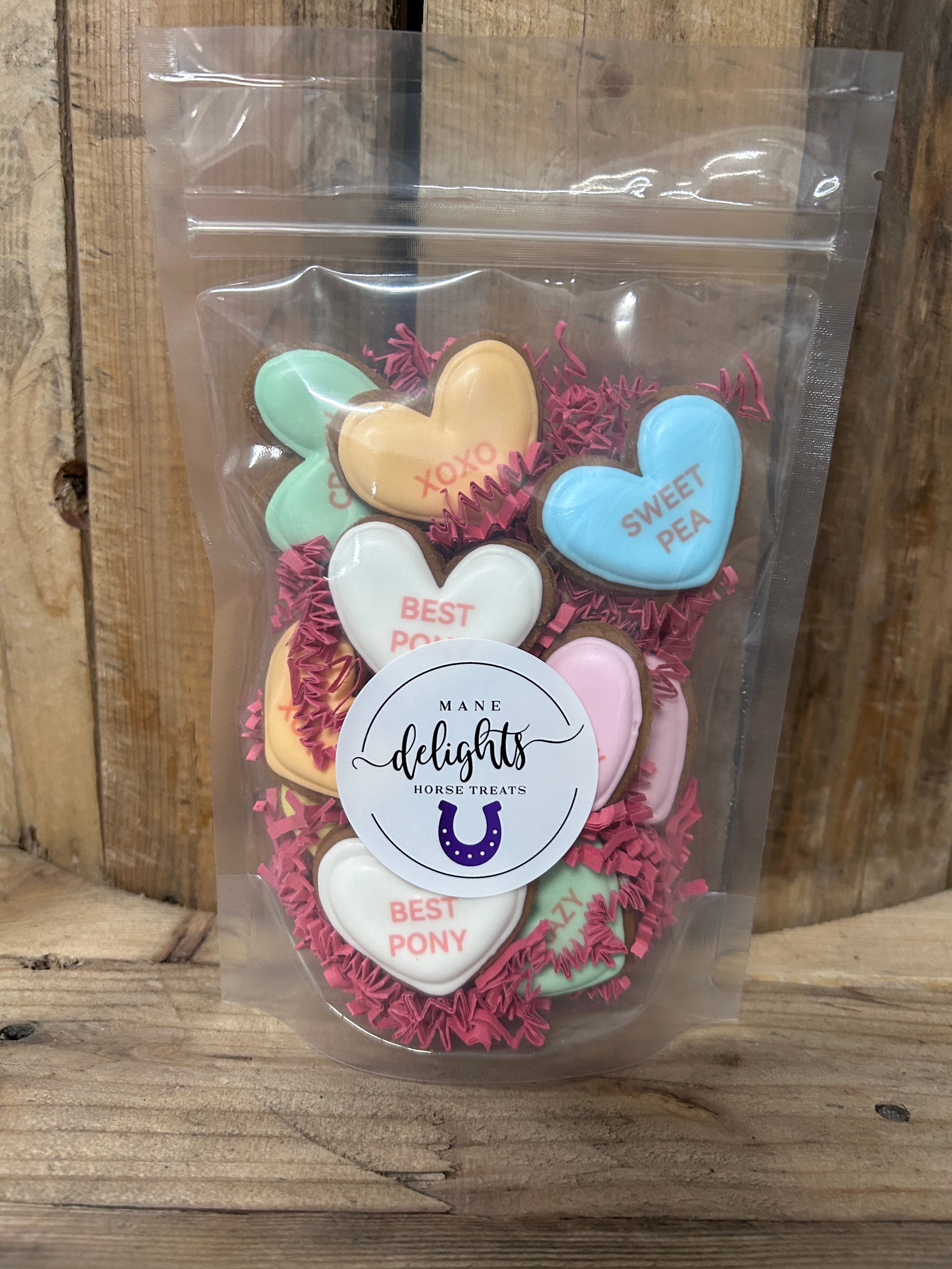 Mane Delights Valentine's Horse Cookies-Horse Treats-Mane Delights-Sweet Hearts (Small)-Evolution Equestrian Co.