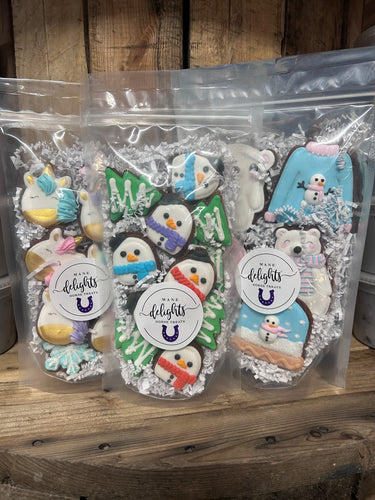 Mane Delights Winter Horse Cookies-Horse Treats-Mane Delights-Snowman & Christmas Tree-Evolution Equestrian Co.