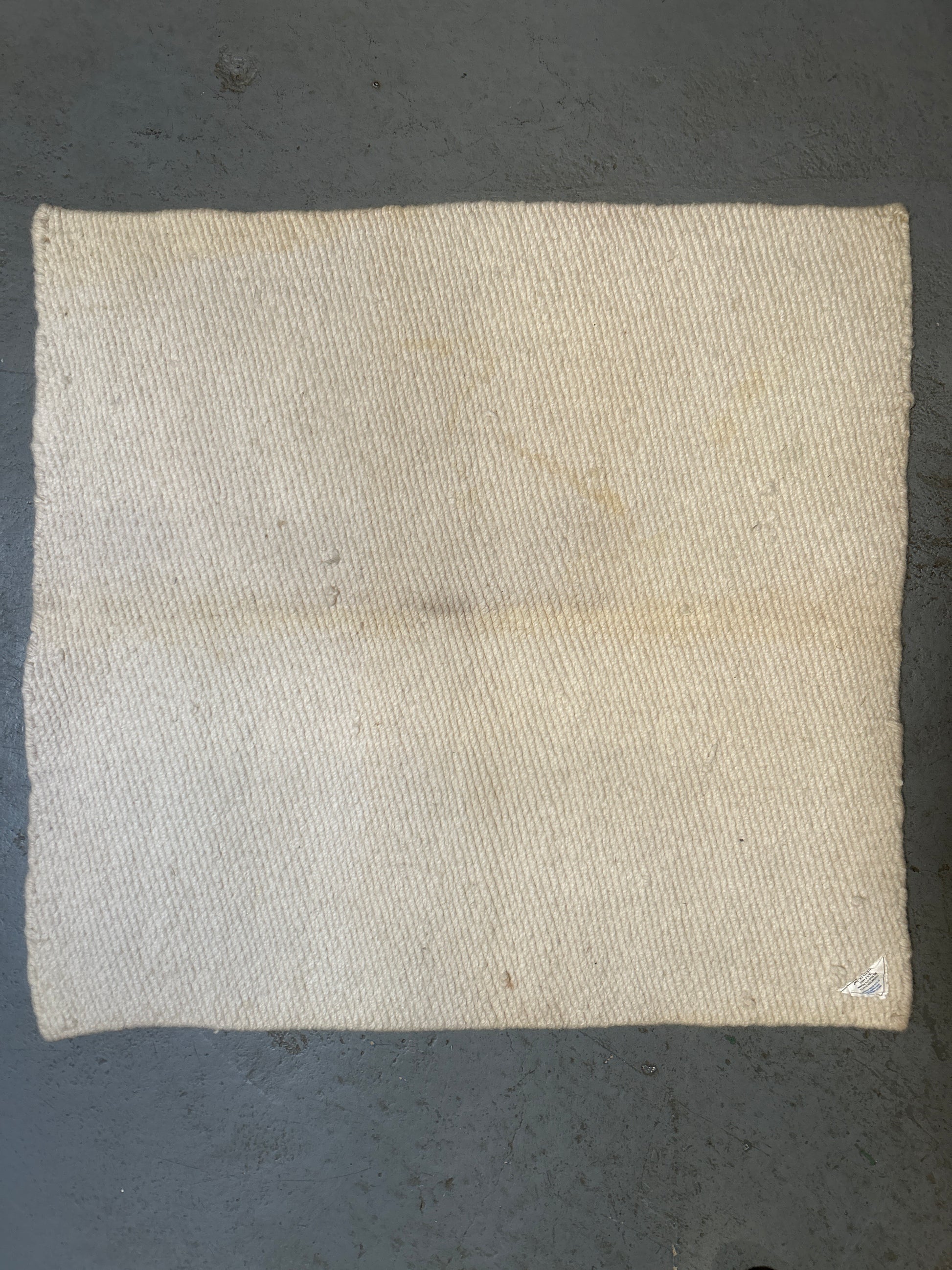 Mayatex Heavy Wool Saddle Blanket - Cream 32x34 inches-Western Saddle Pad-Consignment-Evolution Equestrian Co.