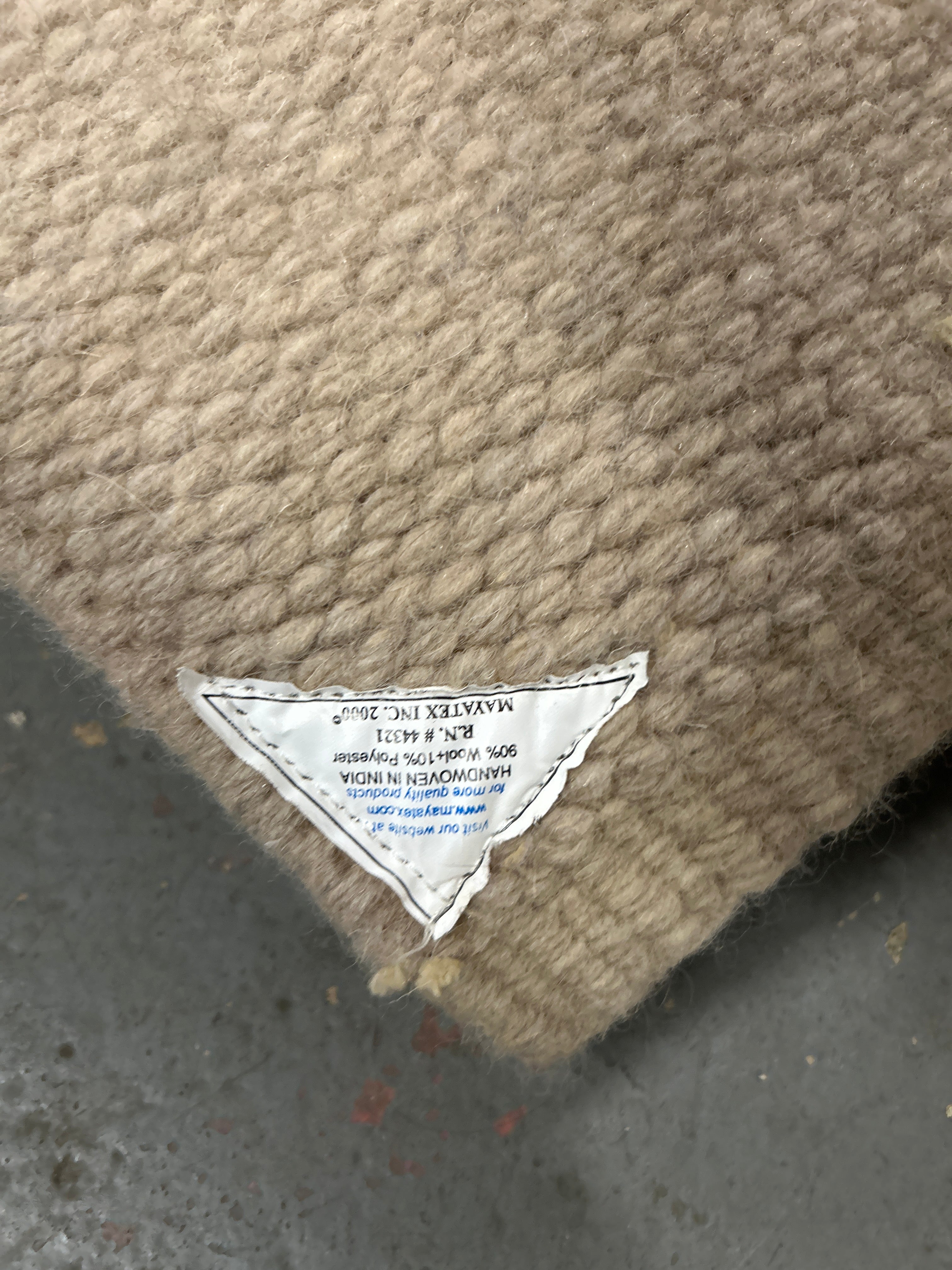 Mayatex Wool Saddle Blanket - Cream, 36x34 inches-Western Saddle Pad-Consignment-Evolution Equestrian Co.