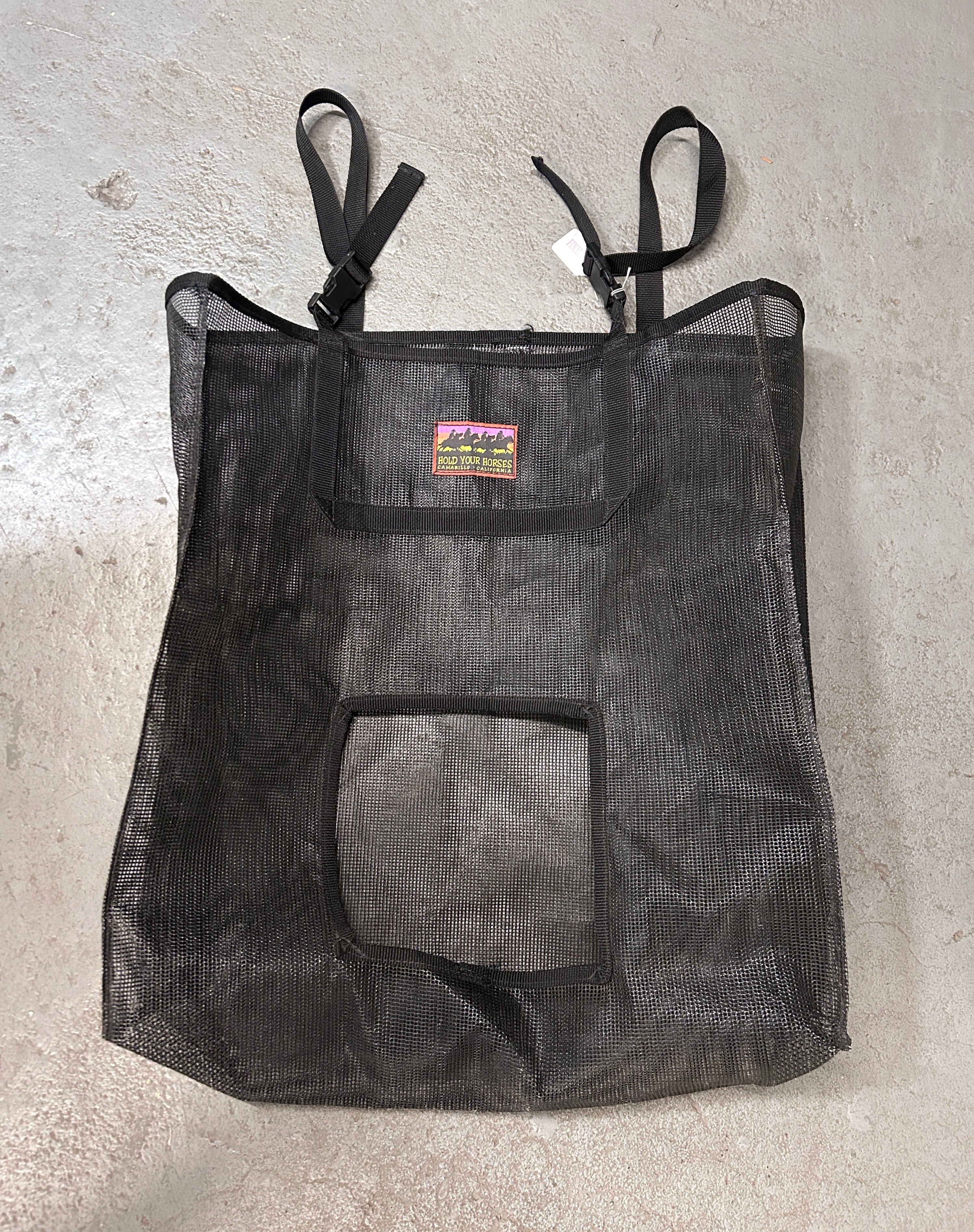 Mesh Hay Bag Black-Hay Bag-Consignment-Evolution Equestrian Co.