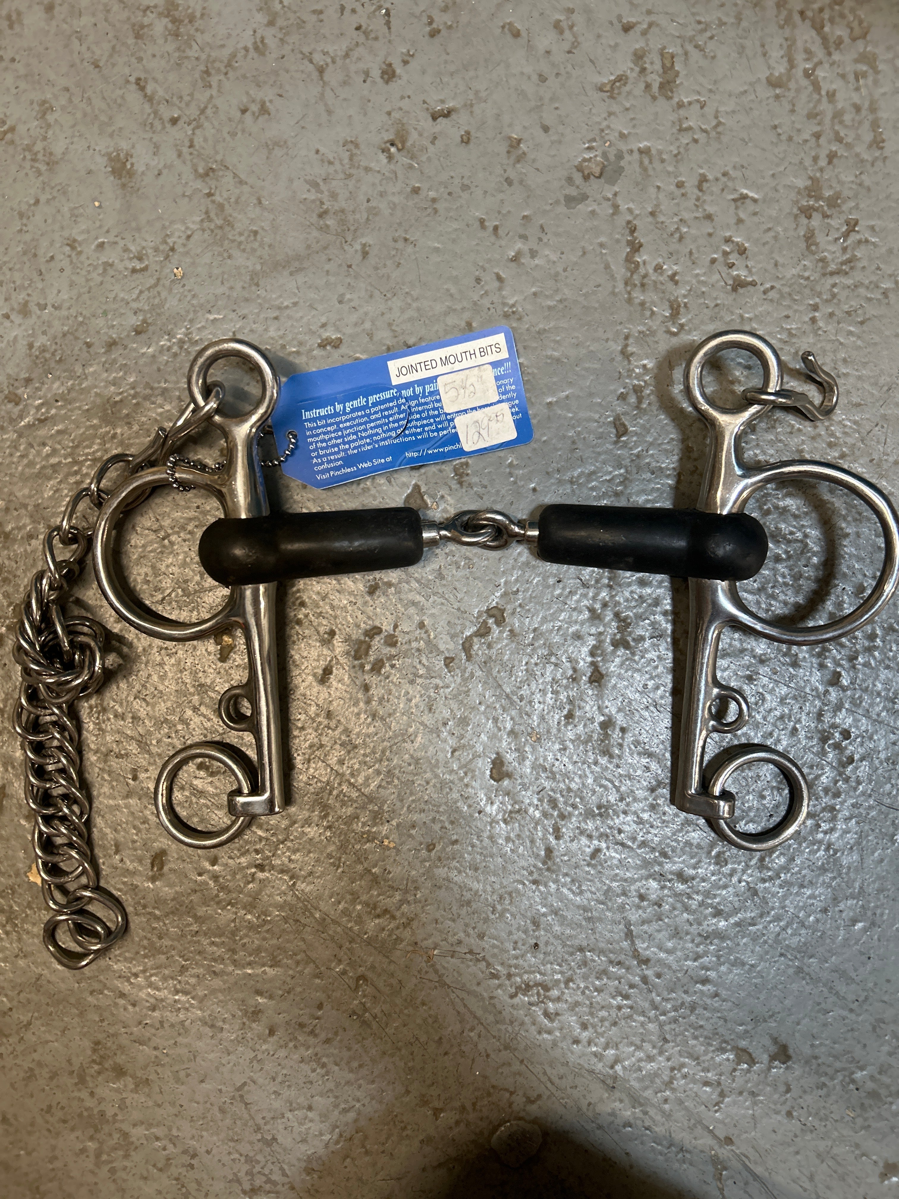 Metalab Pinchless Rubber Pelham 5.5"-Bit-Consignment-Evolution Equestrian Co.