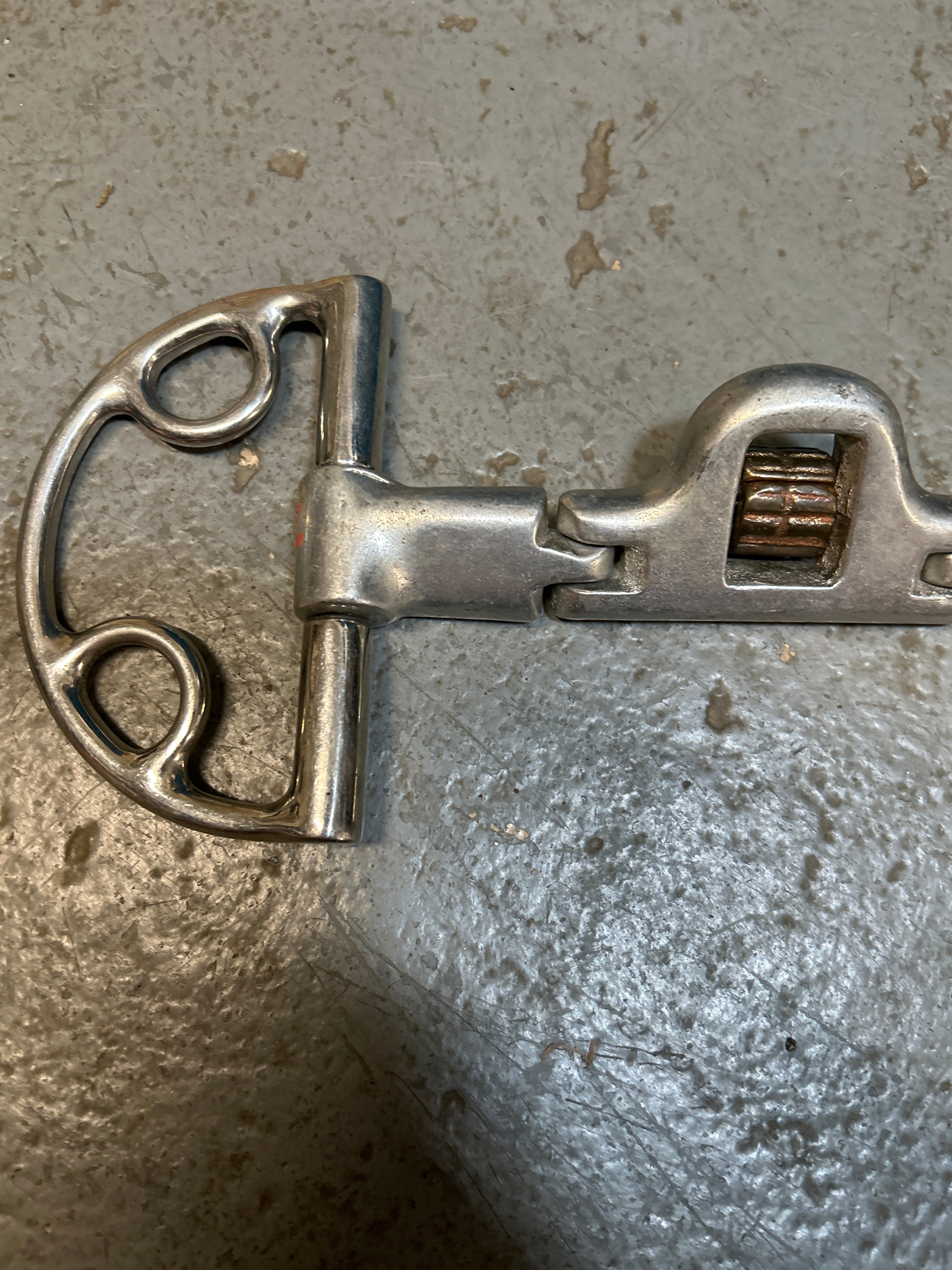 MikMar D-Ring Snaffle with Bridle Loops 5.5"-Bit-Consignment-Evolution Equestrian Co.