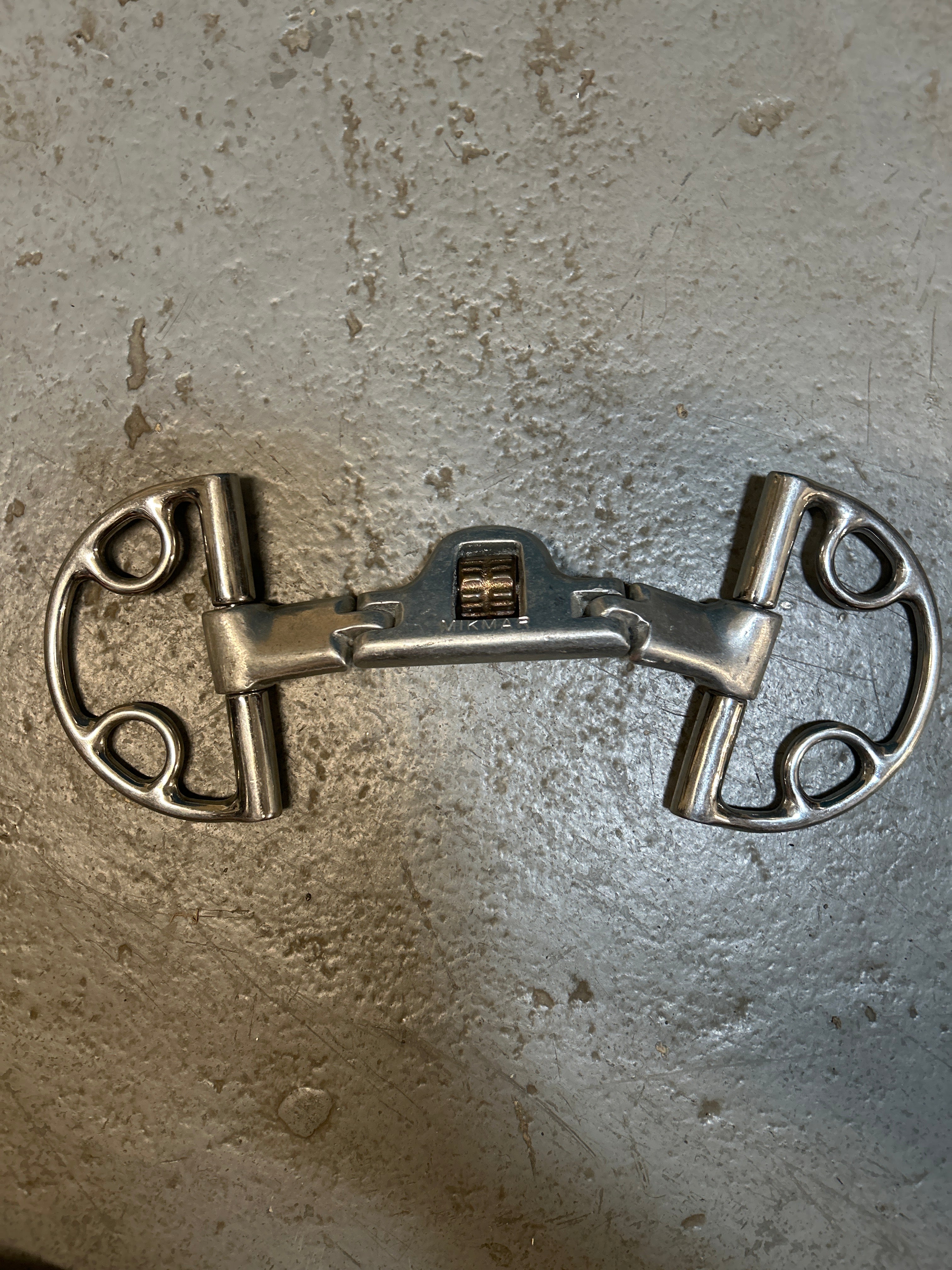 MikMar D-Ring Snaffle with Bridle Loops 5.5"-Bit-Consignment-Evolution Equestrian Co.