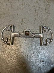 MikMar D-Ring Snaffle with Bridle Loops 5.5"-Bit-Consignment-Evolution Equestrian Co.