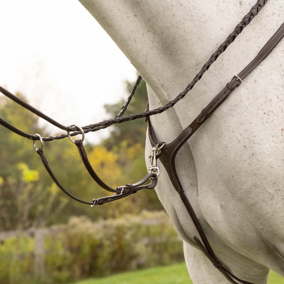 Mondega 3 Point Breastplate Full-English Tack-Consignment-Evolution Equestrian Co.