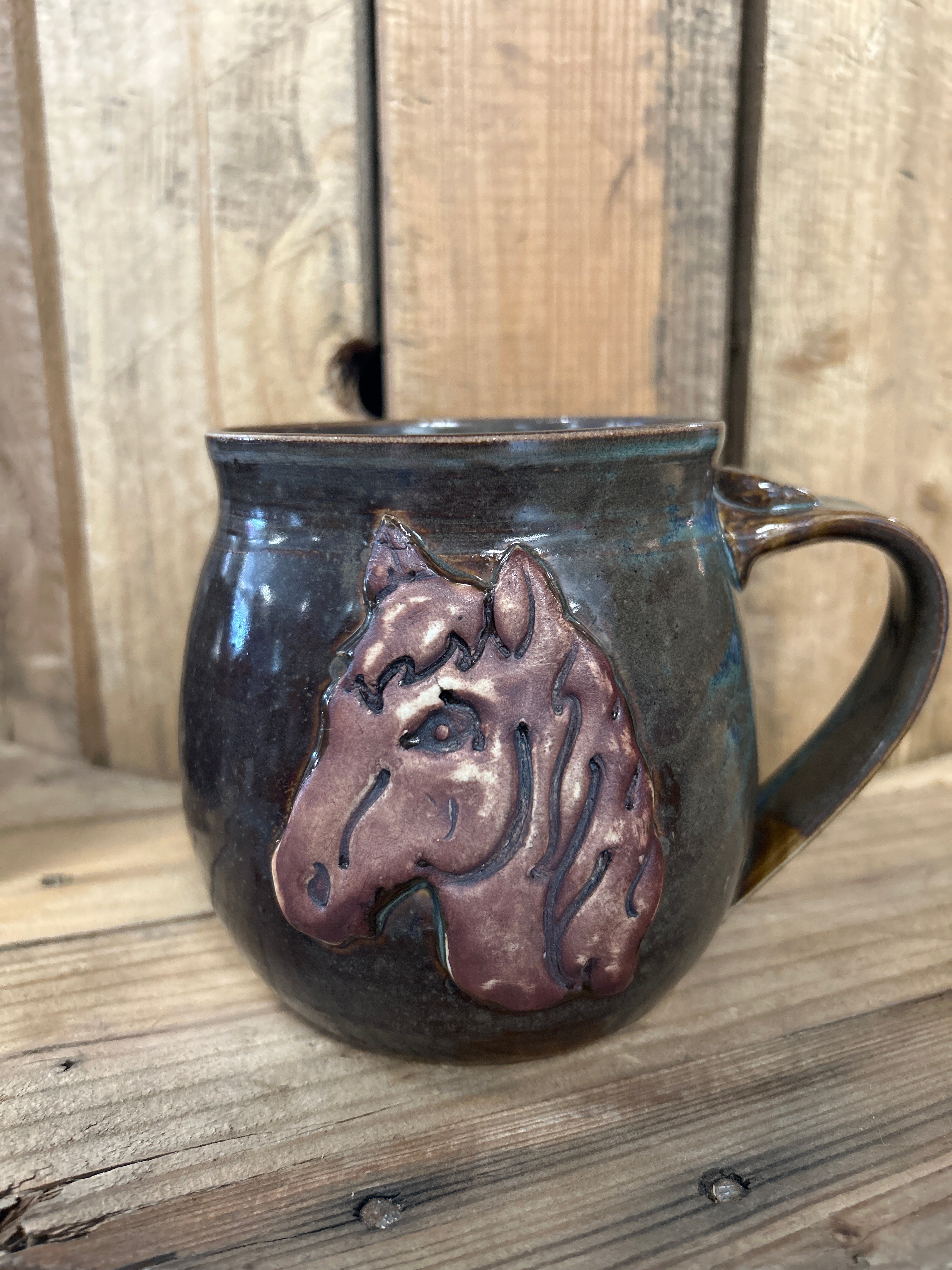 Muddy Duck Pottery Horse Mugs-Mugs-Muddy Duck Pottery-XLarge Horse Head Mugs (700ml)-Evolution Equestrian Co.