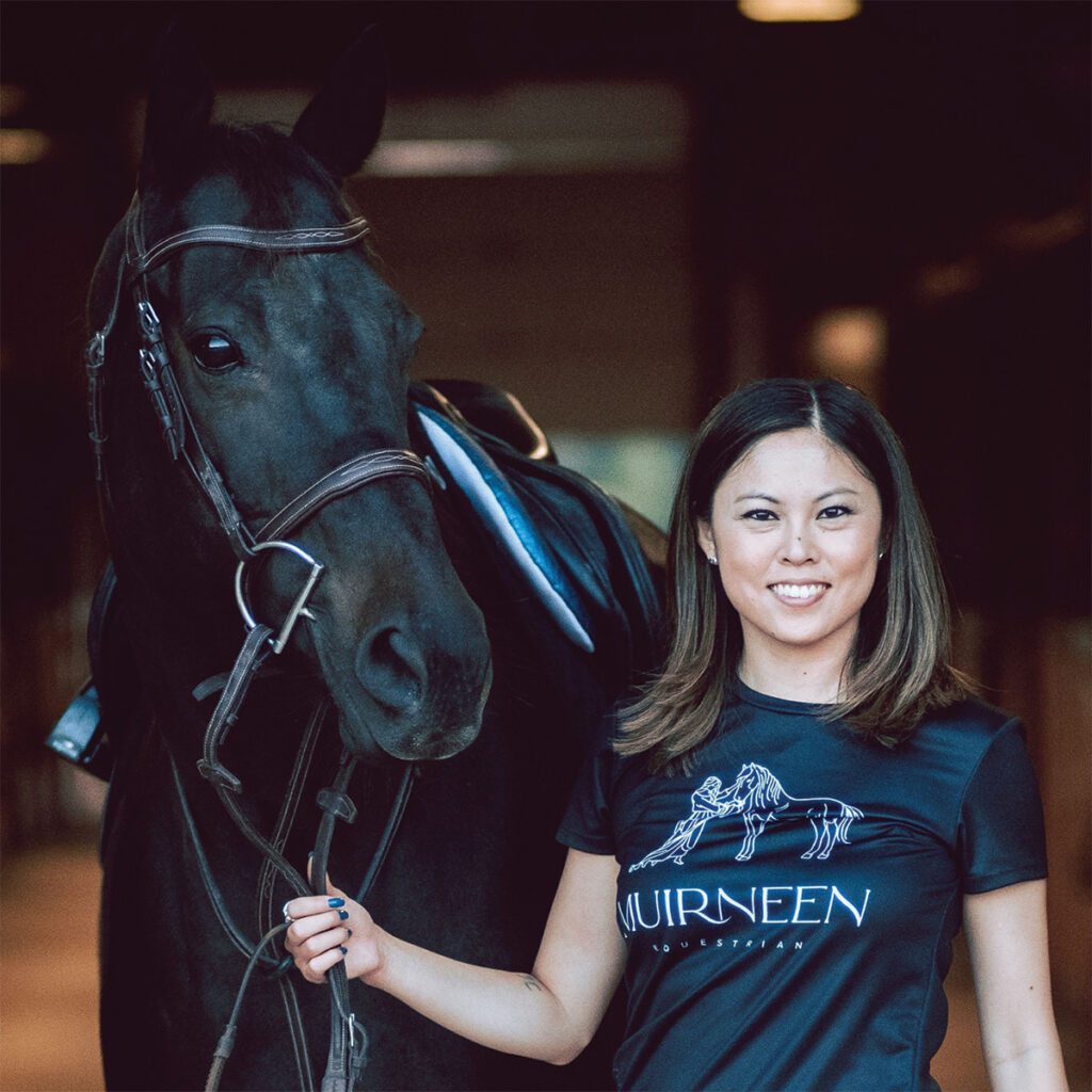 Muirneen Equestrian Shirt Black Large-Riding Shirts-Consignment-Evolution Equestrian Co.