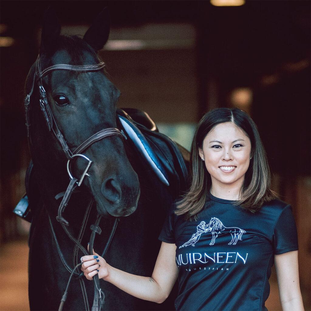 Muirneen Equestrian Shirt Black Large-Riding Shirts-Consignment-Evolution Equestrian Co.