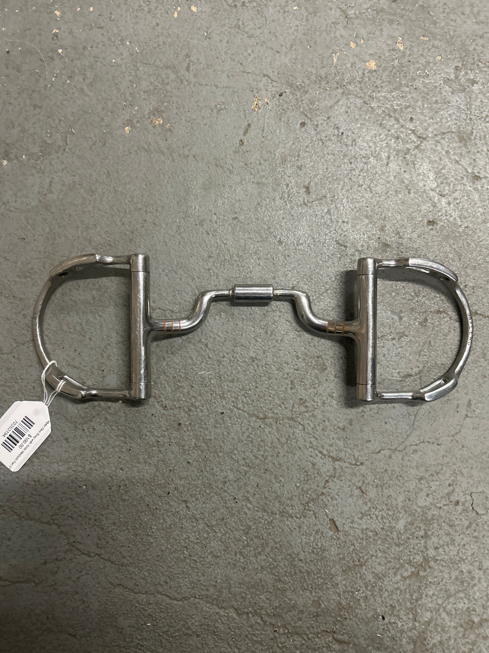 Myler Dee Ring with Wide Medium Port 5"-Bit-Consignment-Evolution Equestrian Co.