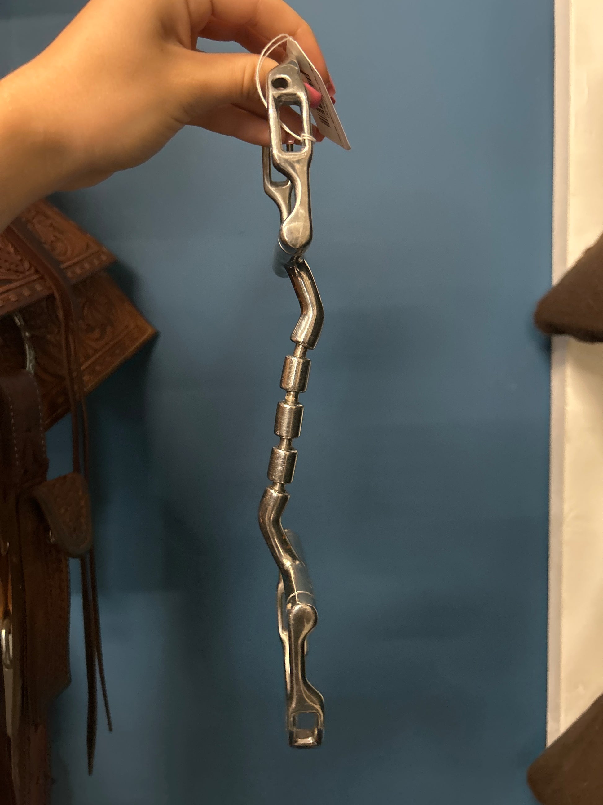 Myler Triple Barrel D Ring Snaffle with Hooks 5"-Bit-Consignment-Evolution Equestrian Co.