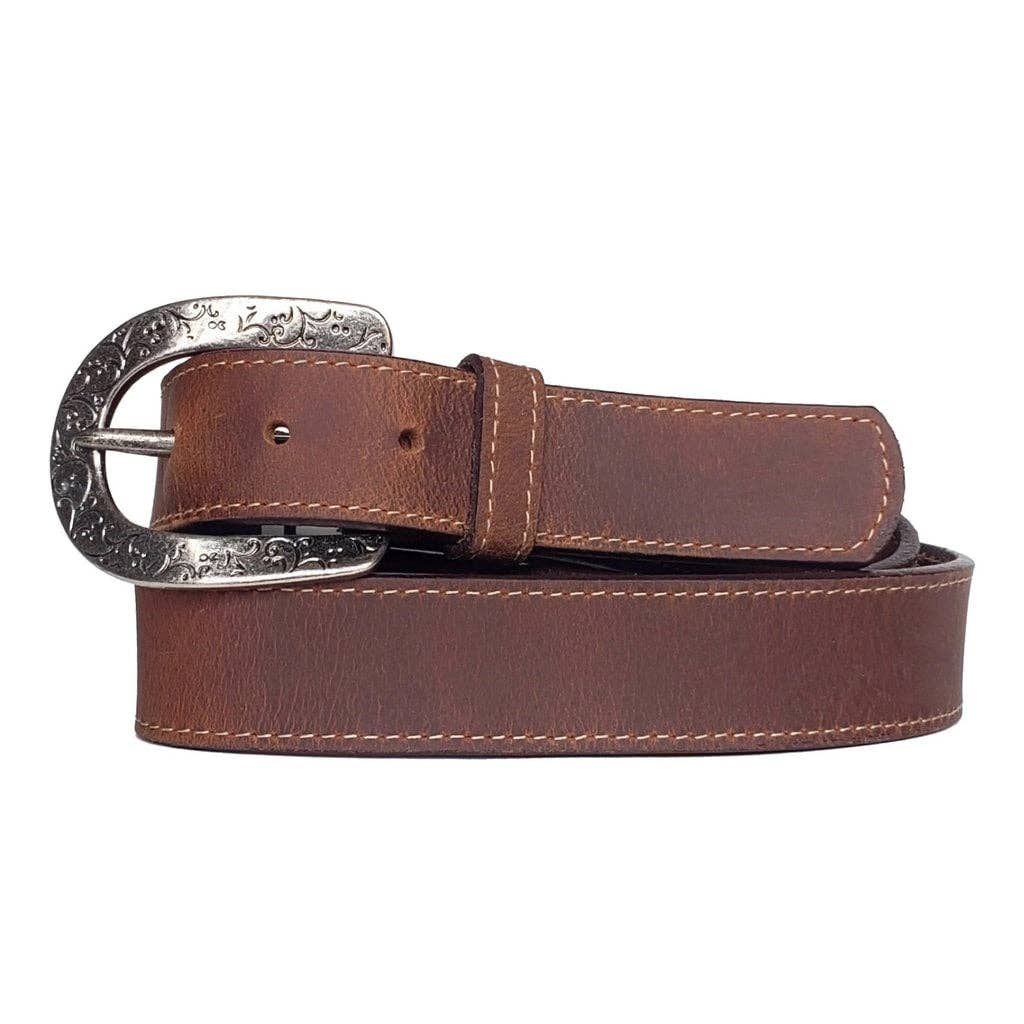 NAB LEATHER - Jolene - Western Full Grain Leather Belt Made in Canada: 40-NAB LEATHER-Evolution Equestrian Co.