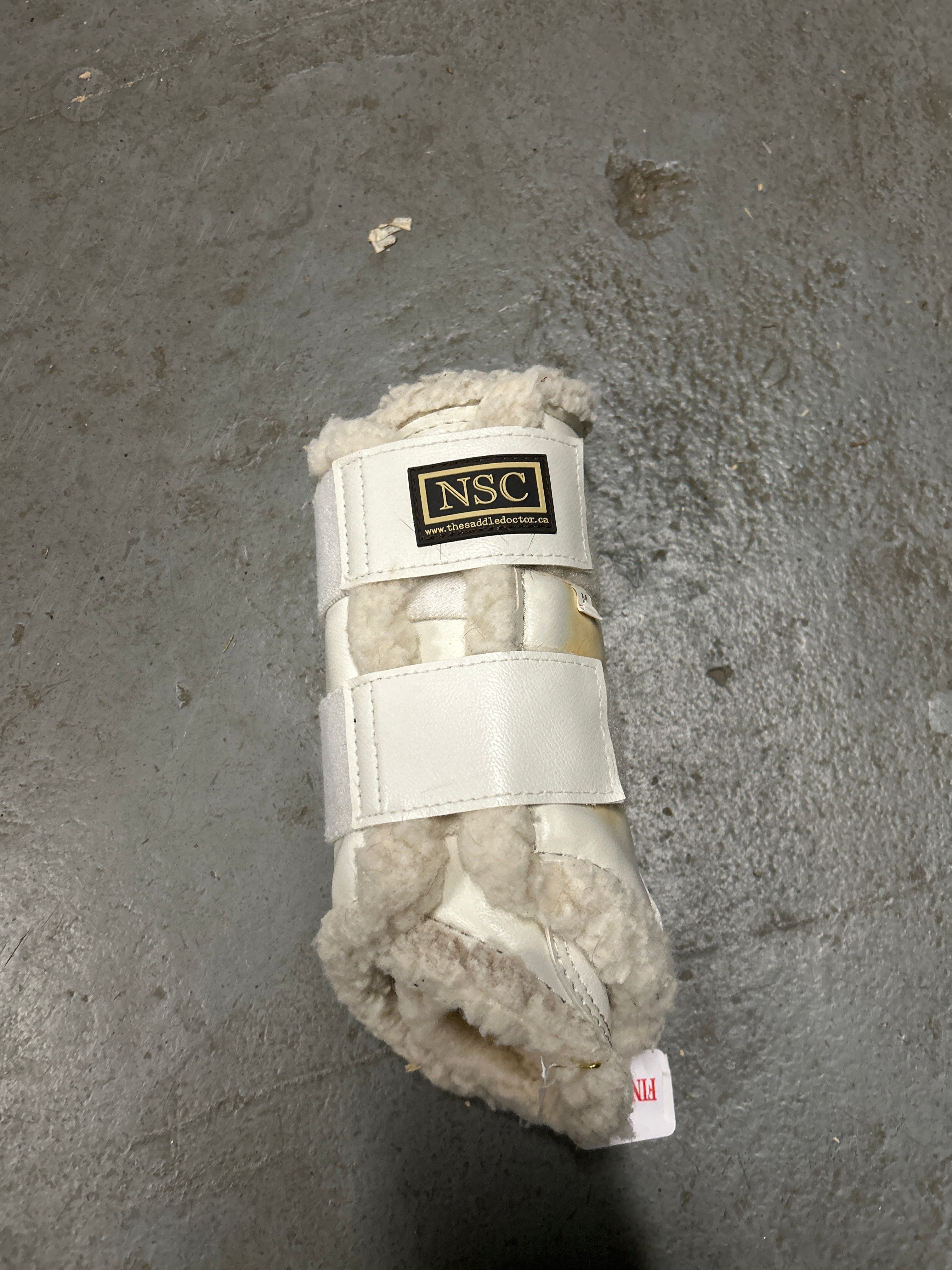 NSC Dressage Boots White Medium-Horse Boots-Consignment-Evolution Equestrian Co.