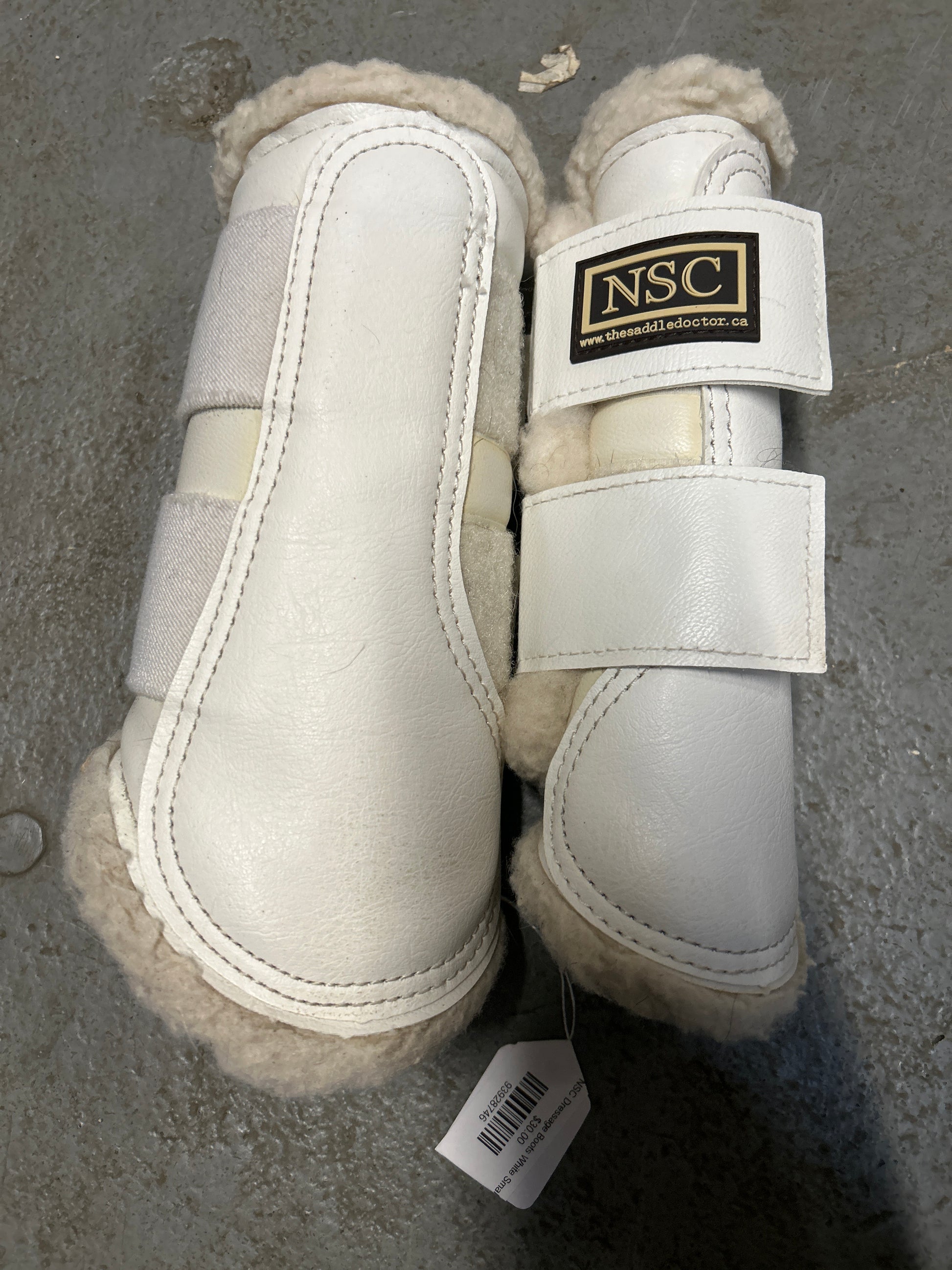 NSC Dressage Boots White Small-Horse Boots-Consignment-Evolution Equestrian Co.