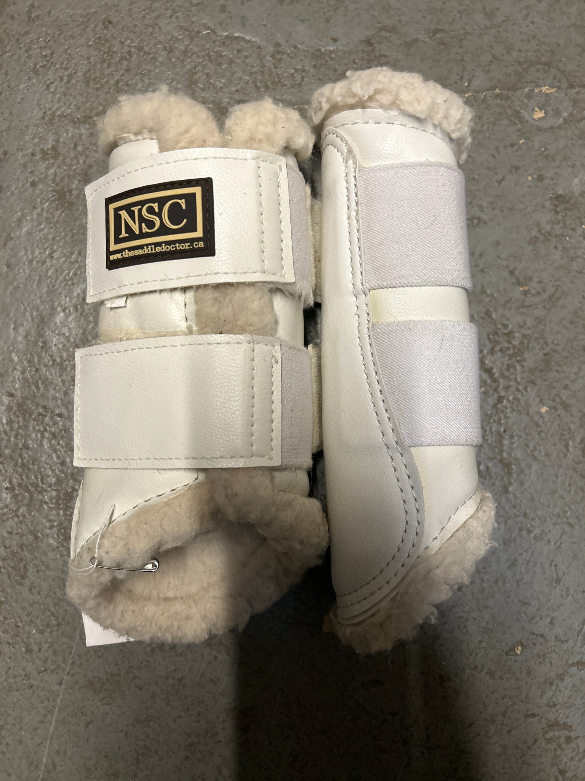 NSC Dressage Boots White Small-Horse Boots-Consignment-Evolution Equestrian Co.