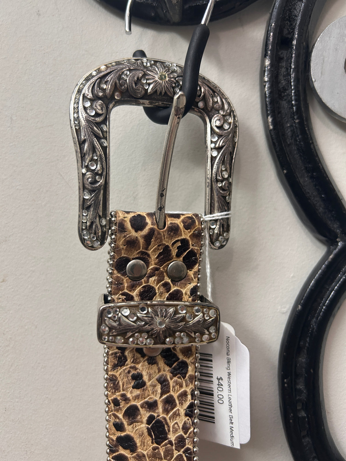 Nocona Bling Western Leather Belt Medium