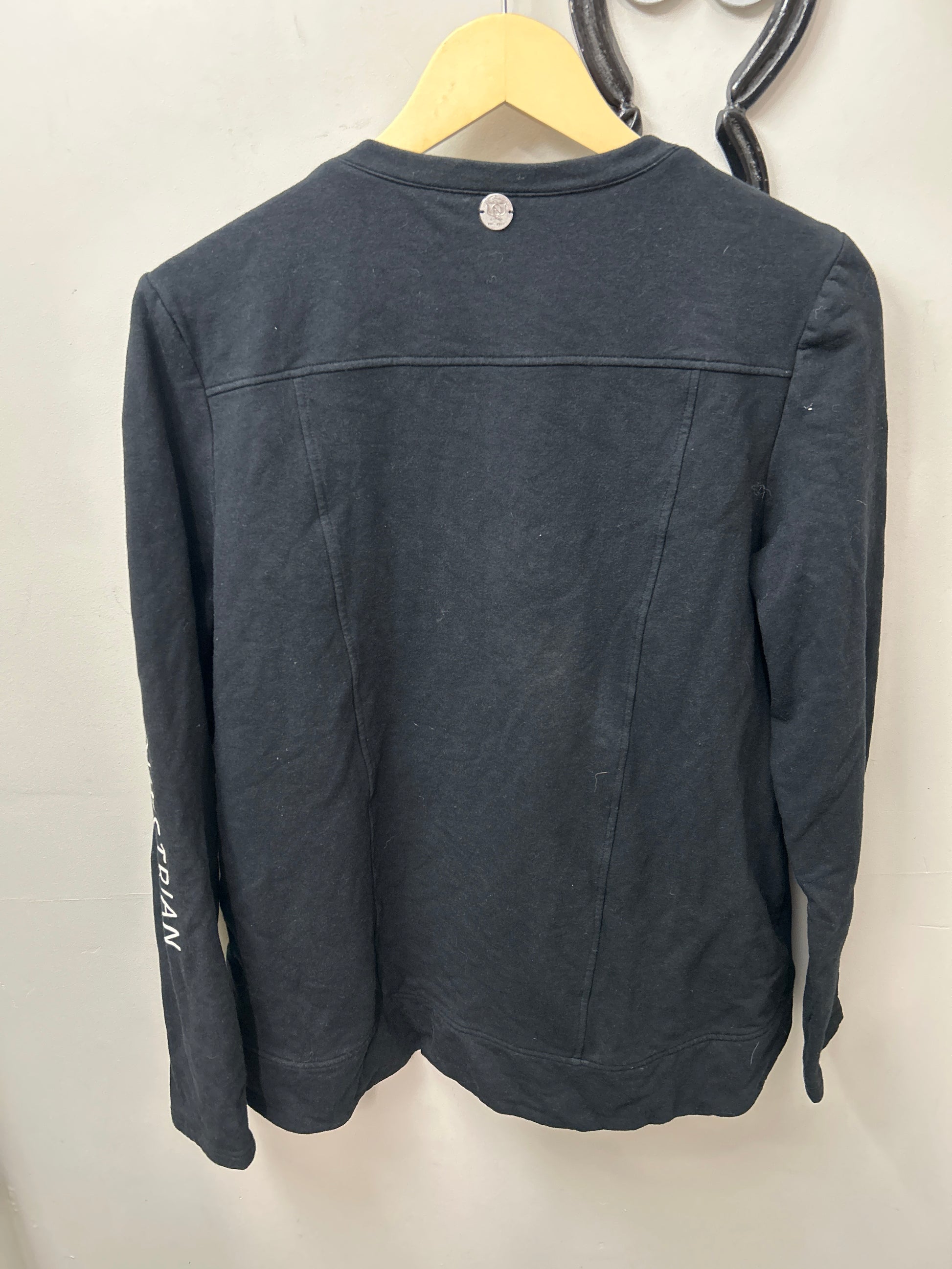 Noel Asmar Black Sweatshirt Large-Riding Shirts-Consignment-Evolution Equestrian Co.