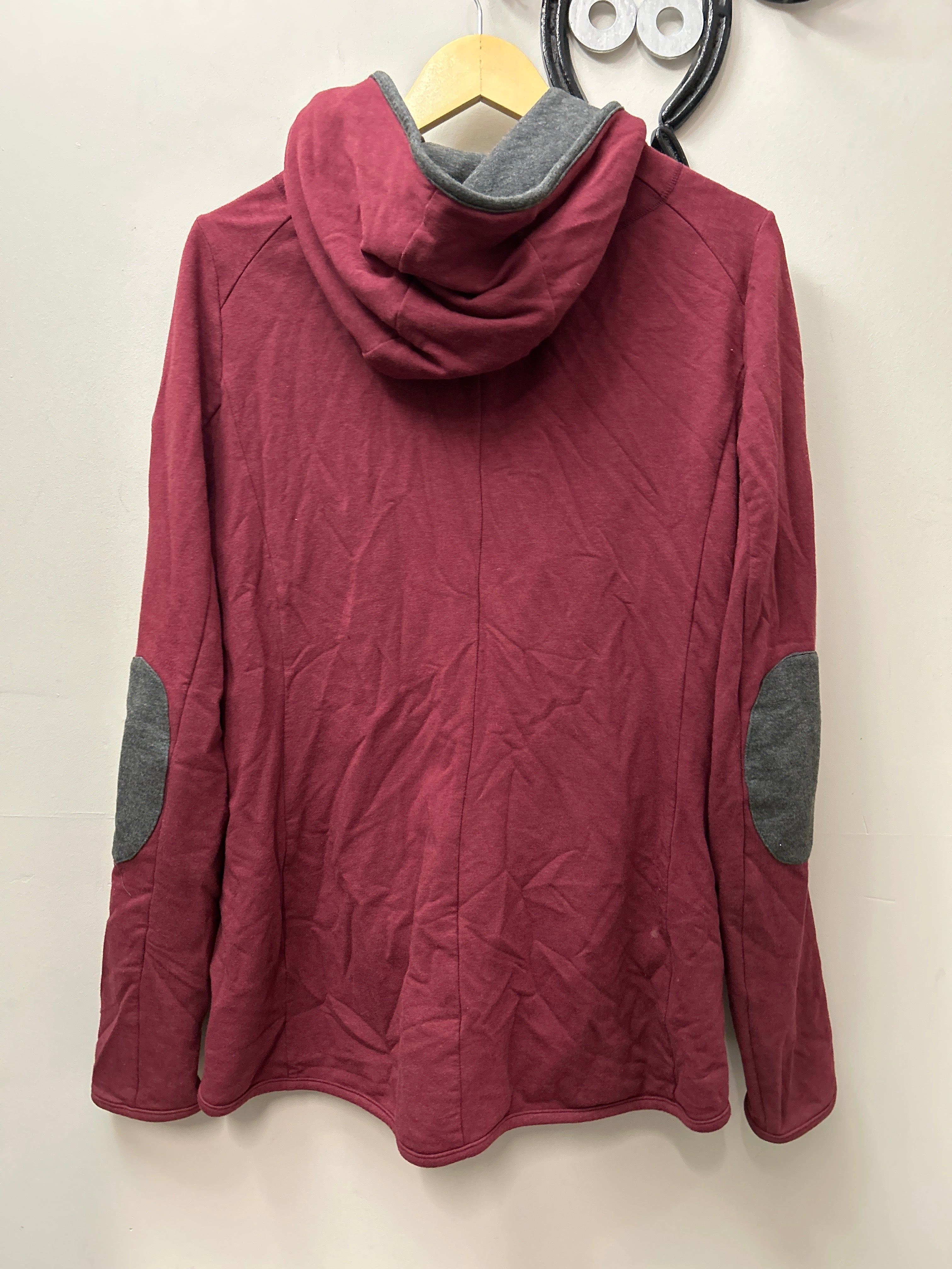 Noel Asmar Burgundy Zip Up Sweater Large-Riding Shirts-Consignment-Evolution Equestrian Co.