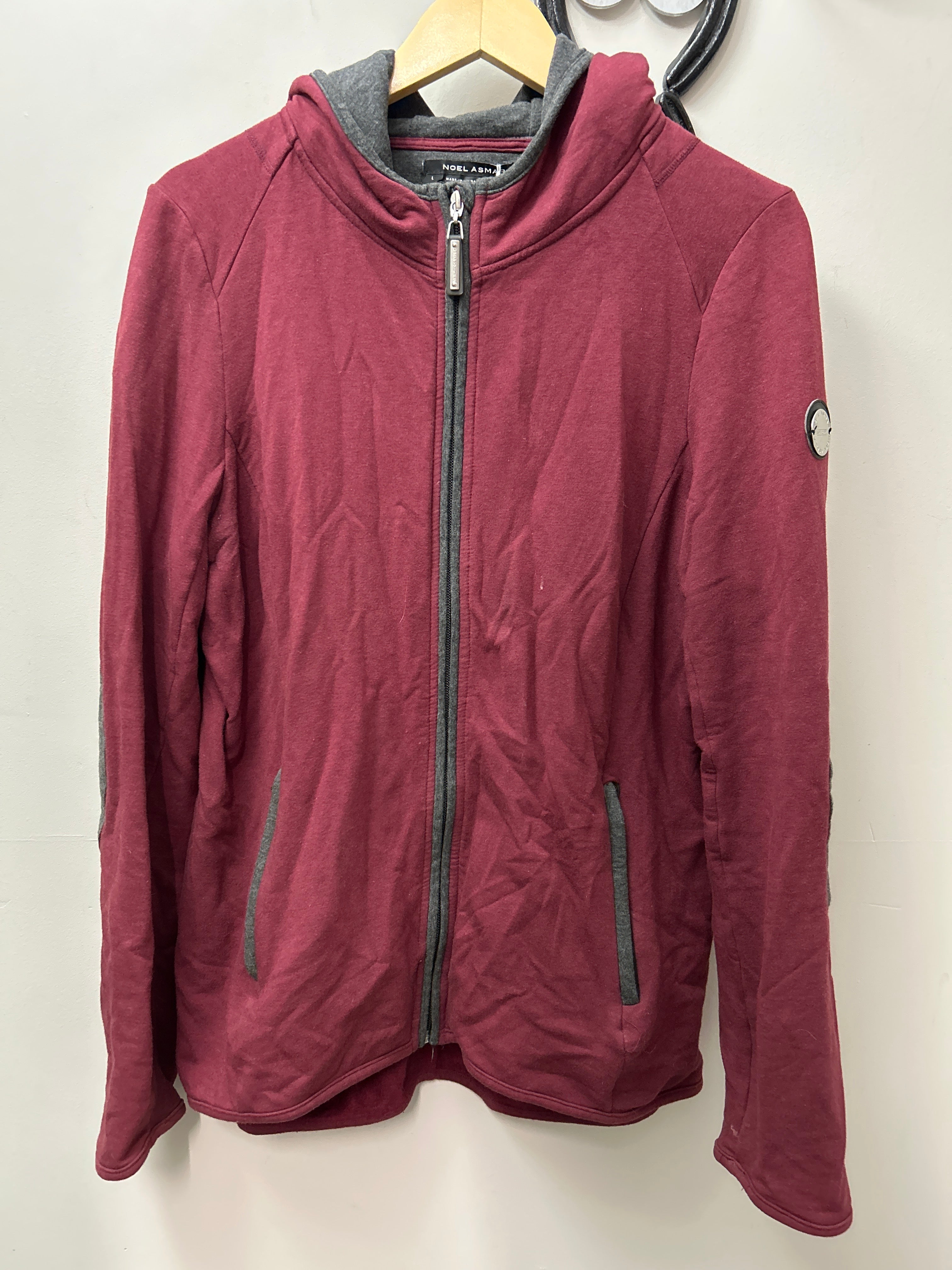 Noel Asmar Burgundy Zip Up Sweater Large-Riding Shirts-Consignment-Evolution Equestrian Co.